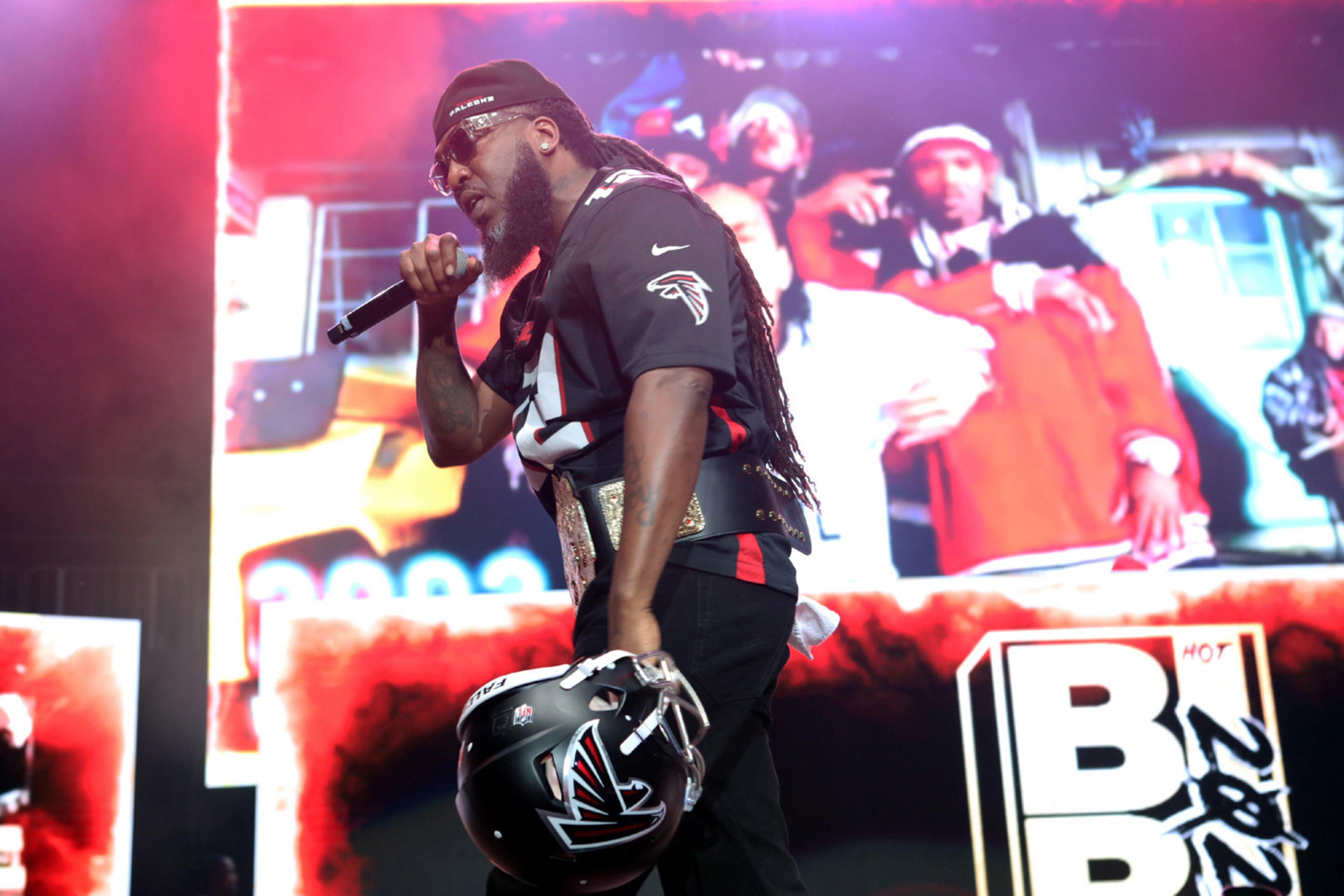 Pastor Troy at the annual Hot 107.9 Birthday Bash ATL on Saturday, June 17, 2023, at State Farm Arena. (Robb Cohen for the Atlanta Journal-Constitution)