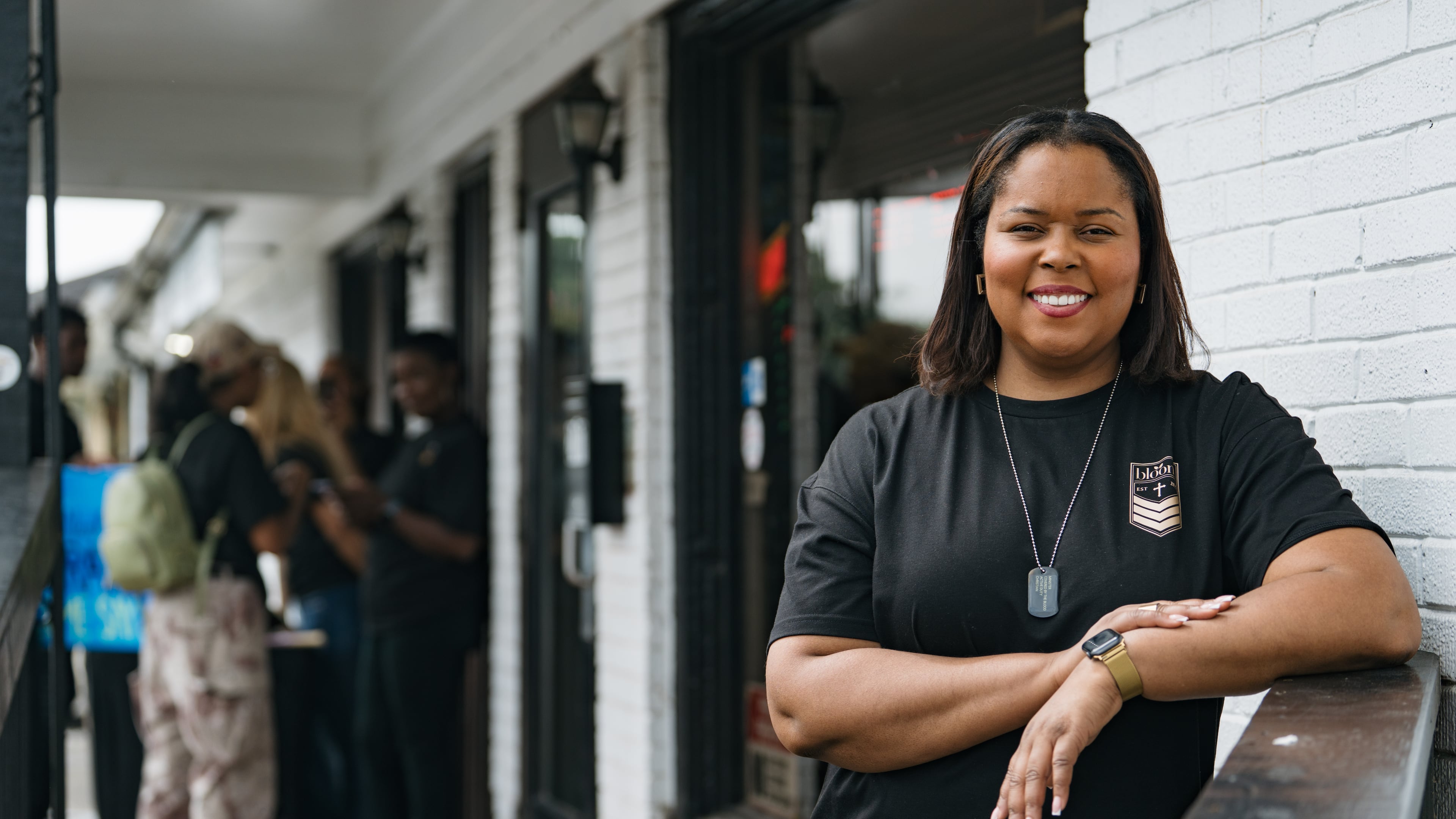 Annette Groves, whose Christian nonprofit Bloom provided meal costs, prayers and Bibles at Gutbusters in Decatur recently, started the organization in her Stone Mountain living room about 1½ years ago, built around the belief that people find their identity and purpose in Jesus. (Olivia Bowdoin for the AJC)
