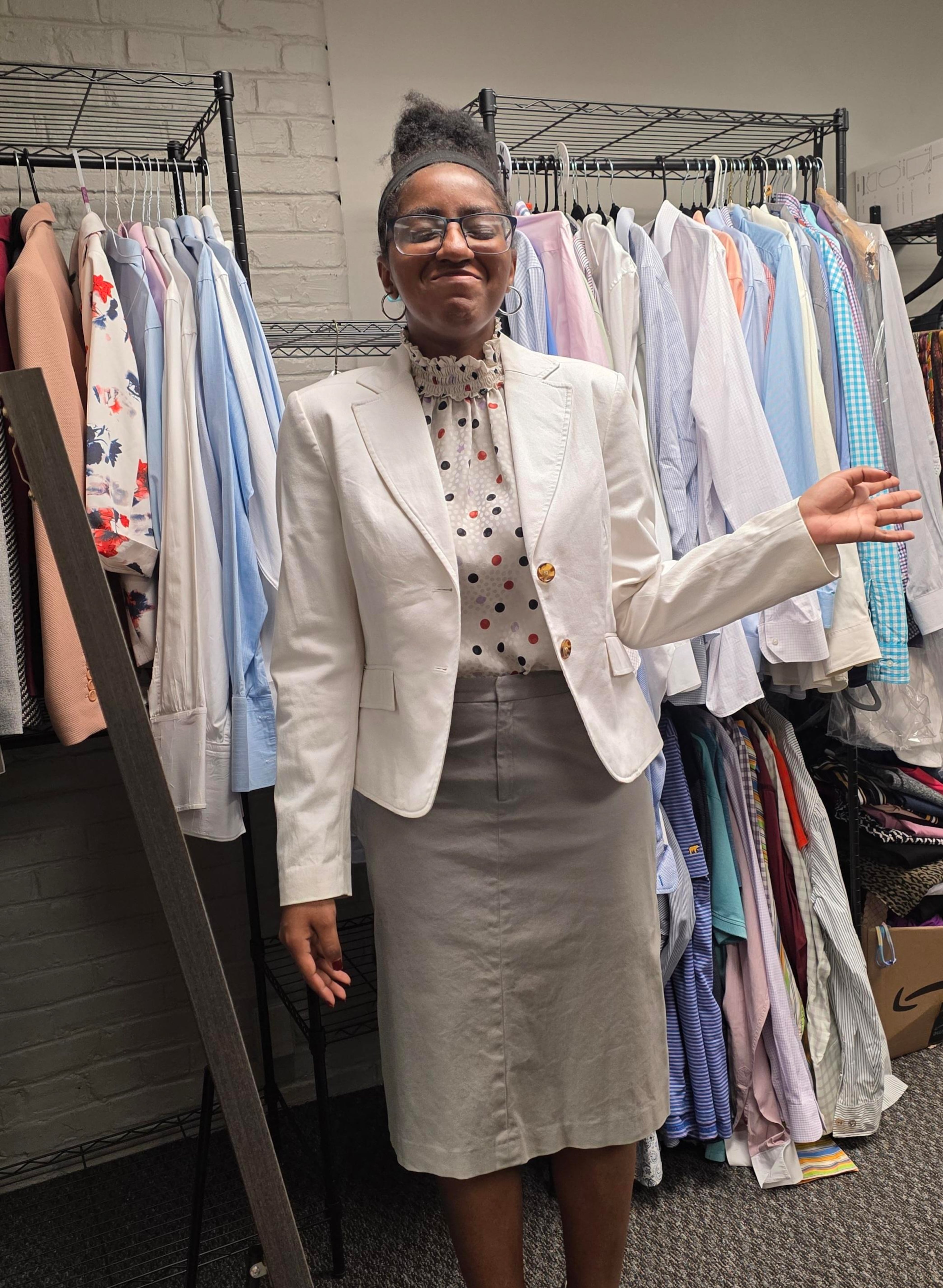 The Strive Atlanta program helps program participants like Markia Williams with clothing for job interviews and work. (Courtesy of Strive Atlanta)