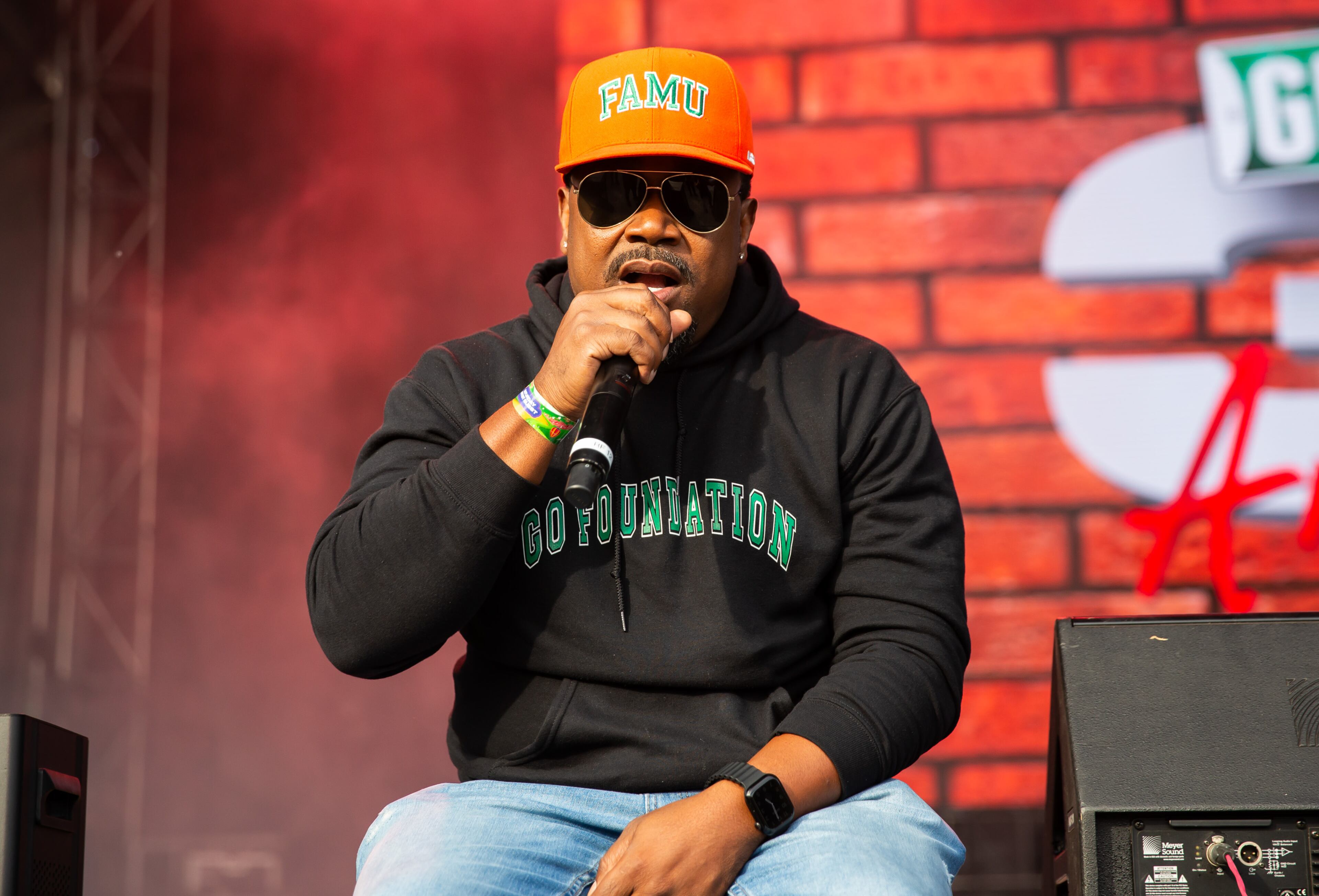 Project Pat (pictured) joins Greg Street on stage Saturday afternoon at One Musicfest on Saturday, Oct. 25, 2025, at Piedmont Park in Atlanta. (Ryan Fleisher for the AJC)