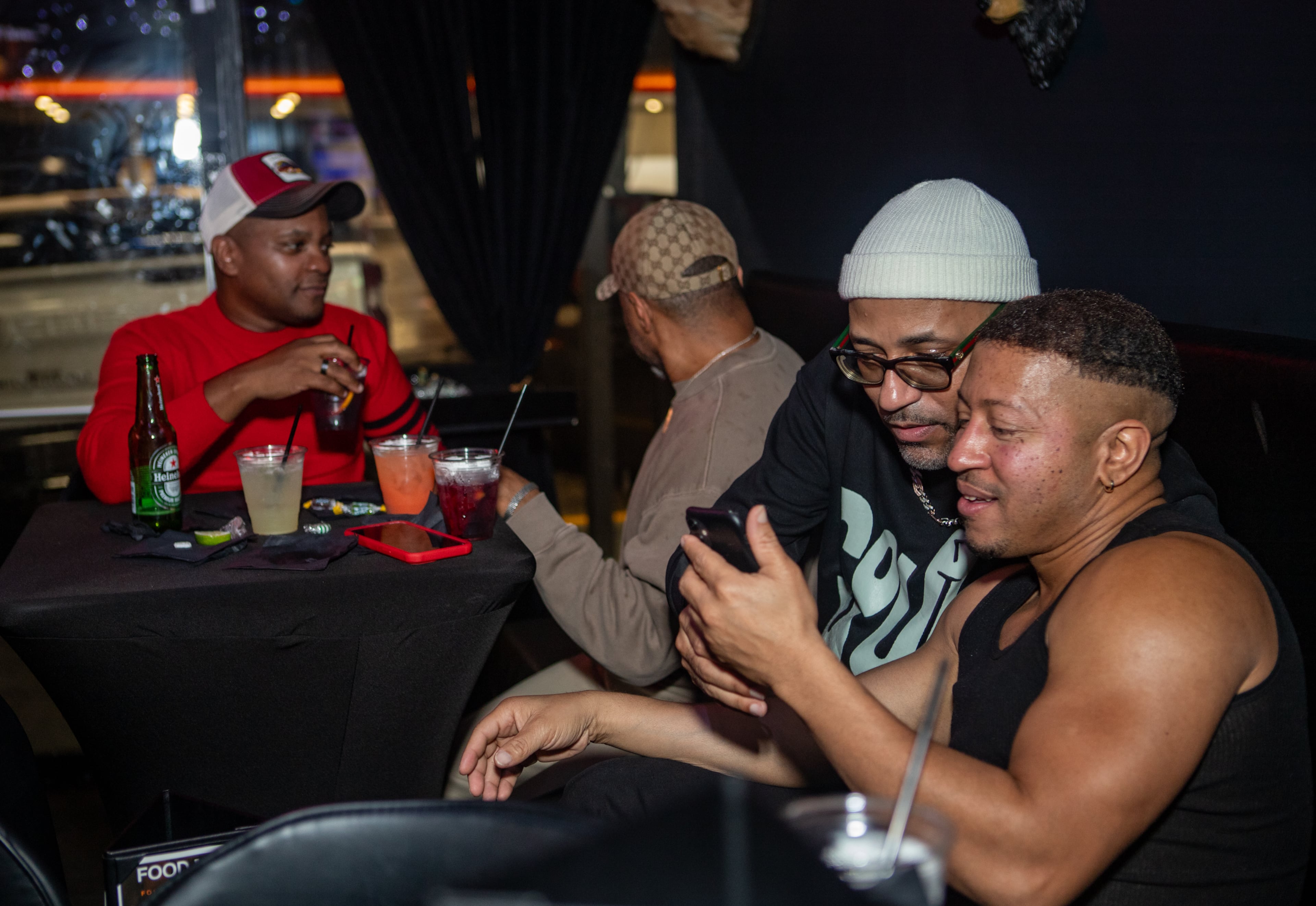 4West ATL, a black-owned LGBTQ sports bar, in East Atlanta Village, with patrons enjoying DJ Rell Spin, food and drink on Friday, January 9, 2026. (Jenni Girtman for the AJC)