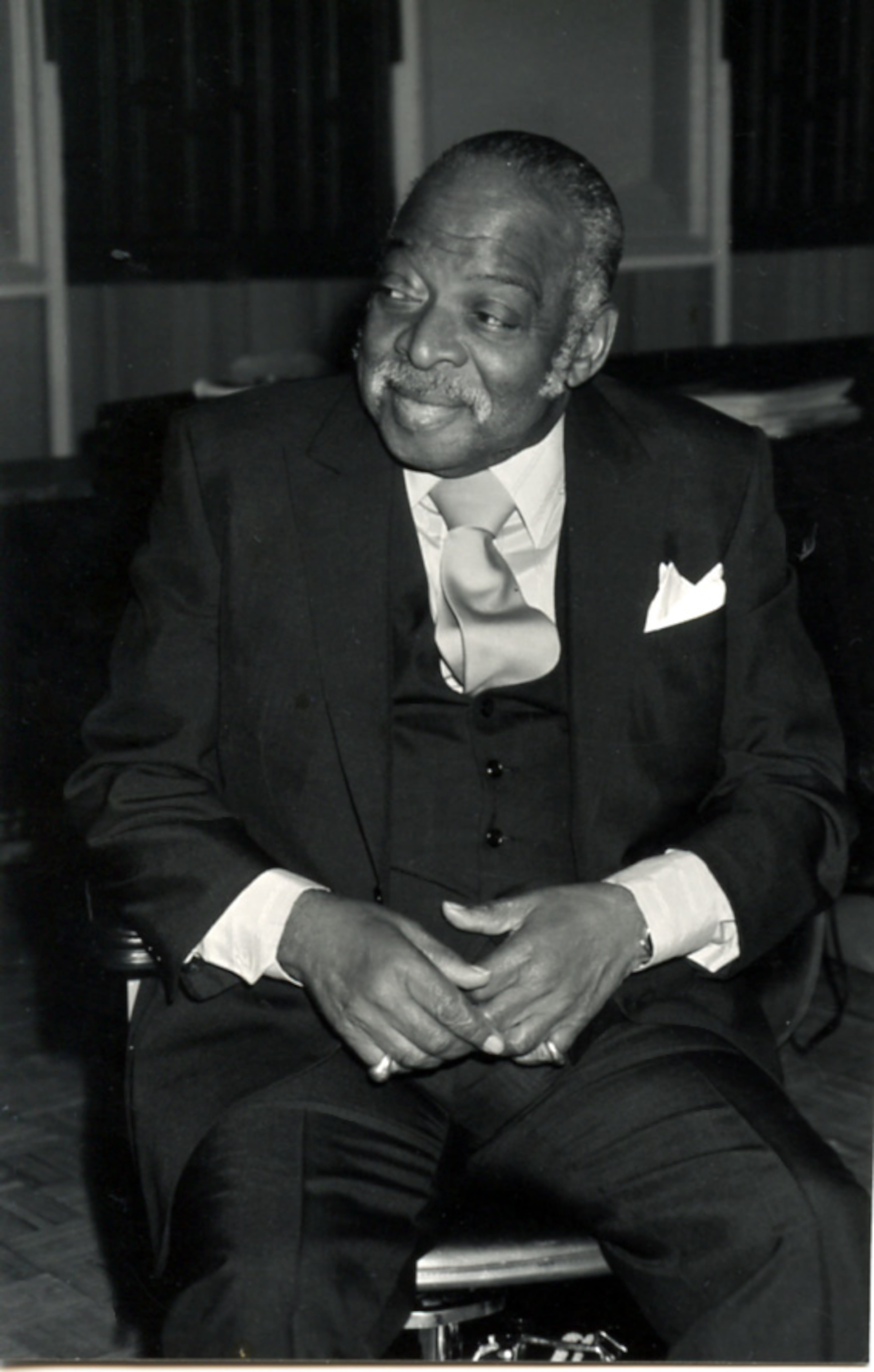 One of Jim Alexander's favorite photos was this one of legendary jazzman Count Basie, whom he caught in the bathroom.