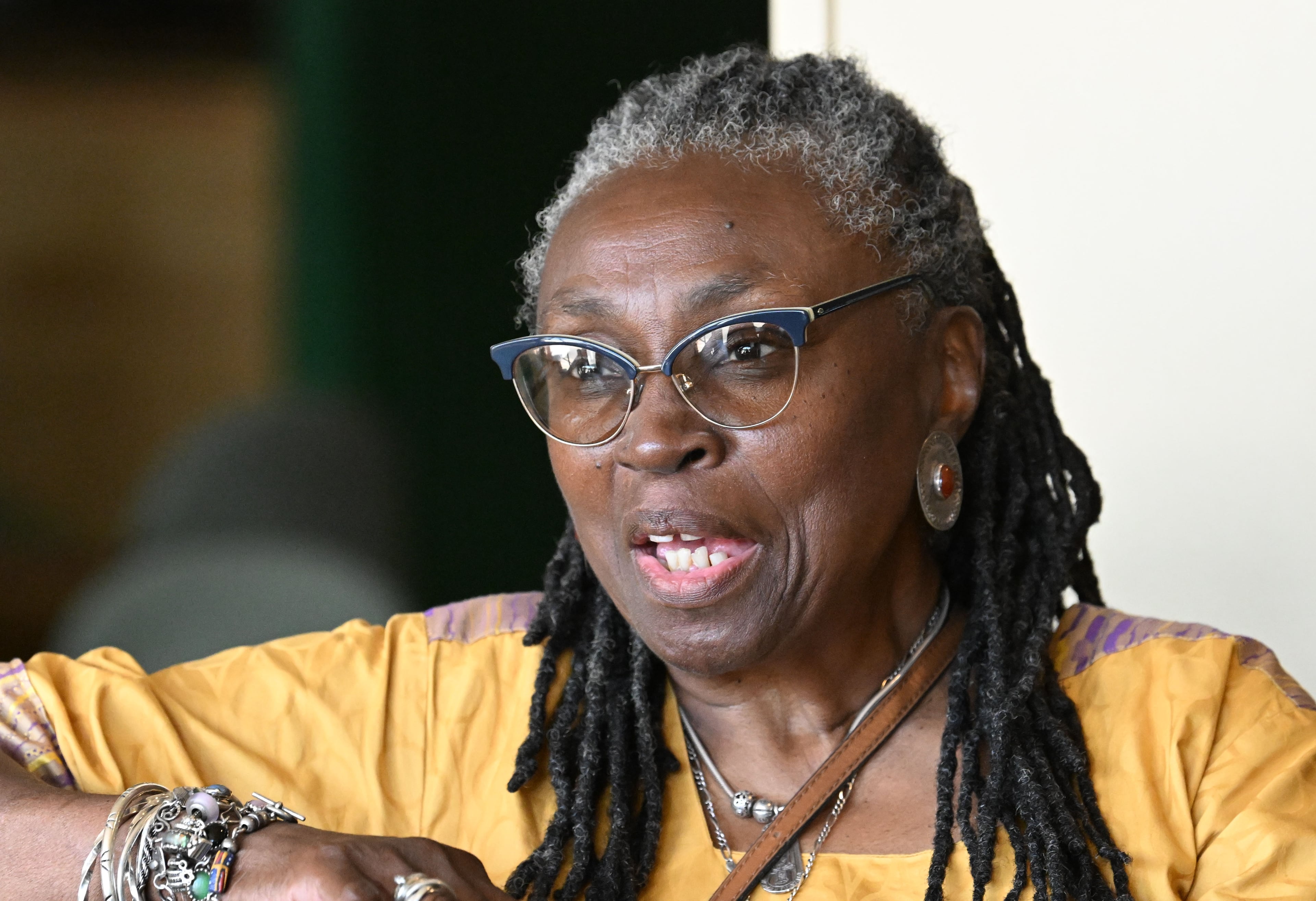 Neetskeeyah Yungai, a former chef, speaks at The New Soul Veg on Thursday, July 9, 2026, in Atlanta. (Hyosub Shin/AJC)