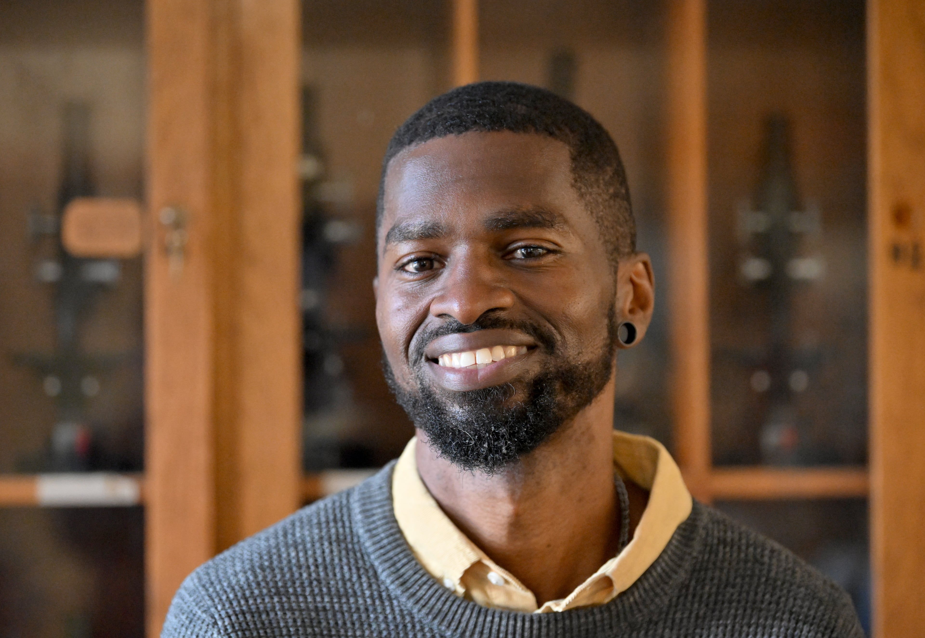 Tunde Akinyeke is simultaneously creating more potential inroads for Black Americans in STEM as well as adding to the nunber of Black runners. (Hyosub Shin/AJC)