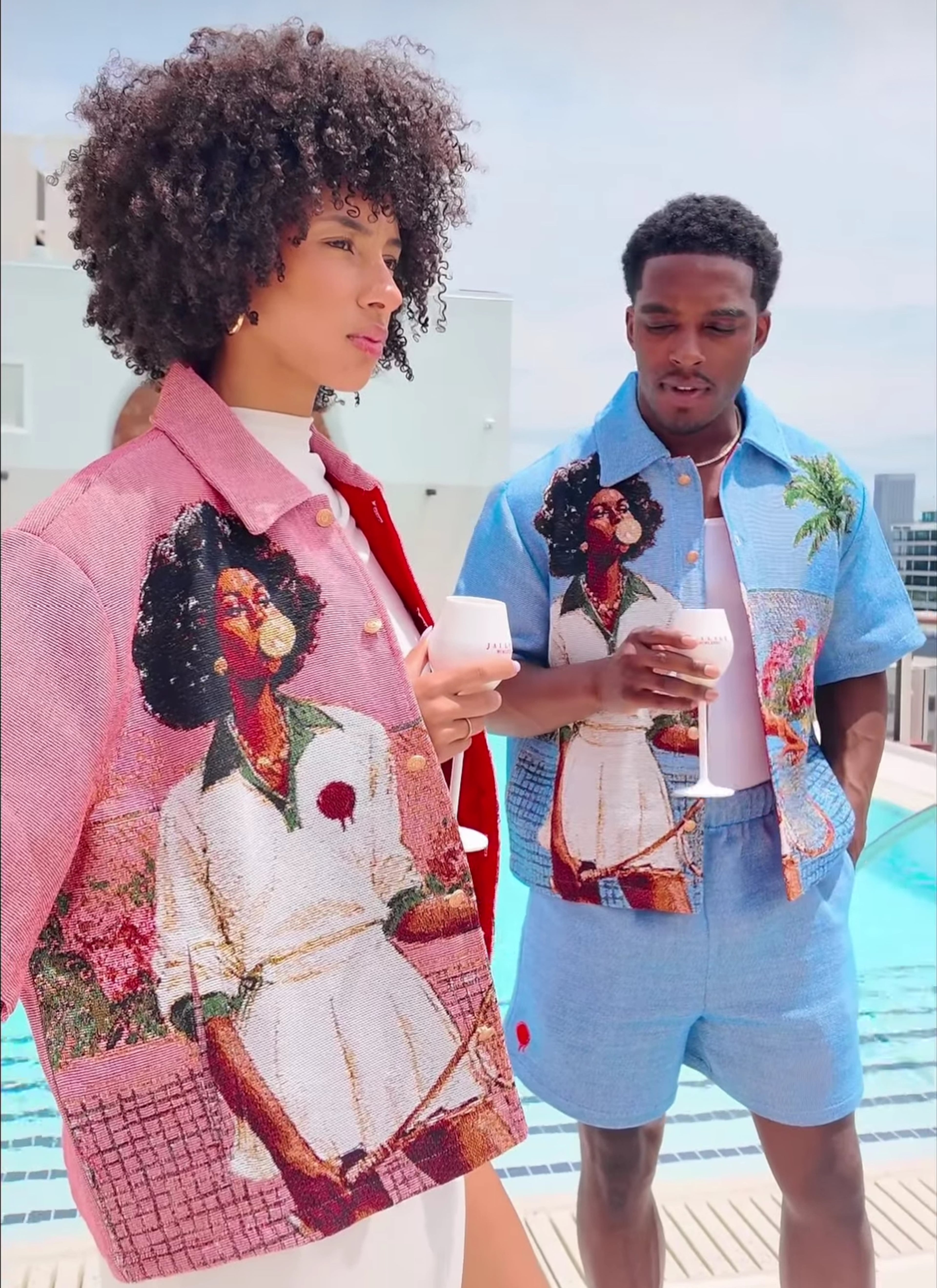 Models wear clothing from Jai Lyle MCMLXXXII by Atlanta-based designer Jai Lyle. Lyle is one of the designers featured at Harlem Fashion Row's first HFR House Atlanta event Saturday, Aug. 29. (Courtesy of Ty Davis).