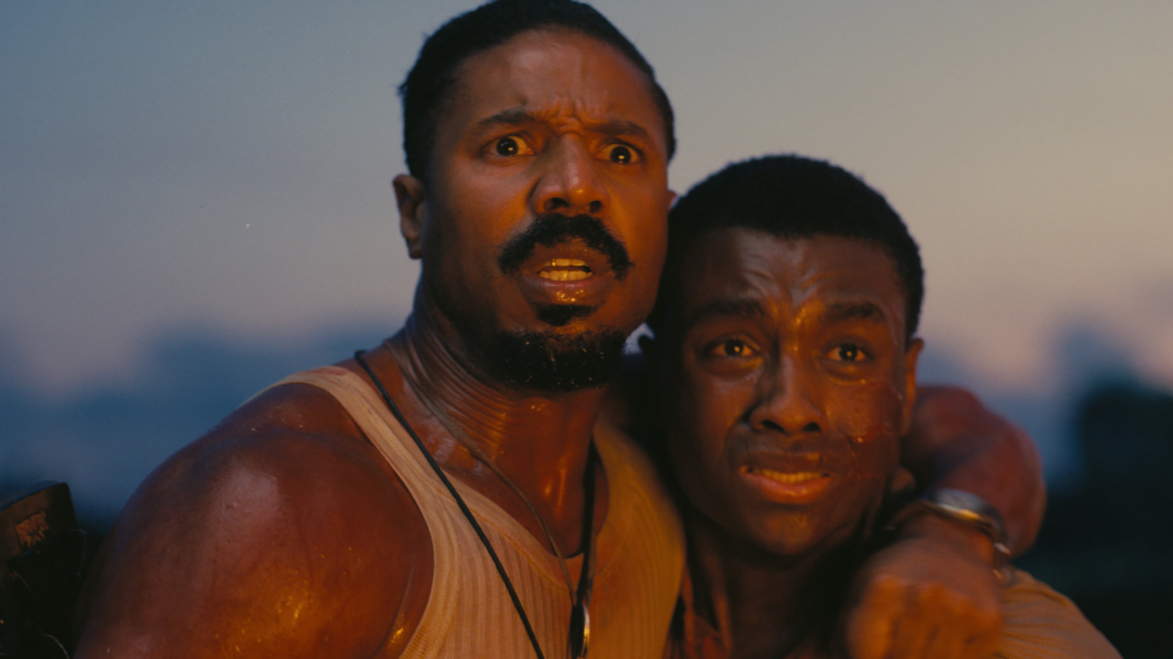 Michael B. Jordan, left, and Miles Caton in "Sinners," which is set for an Imax 70mm rerelease. (Warner Bros. Pictures/TNS)