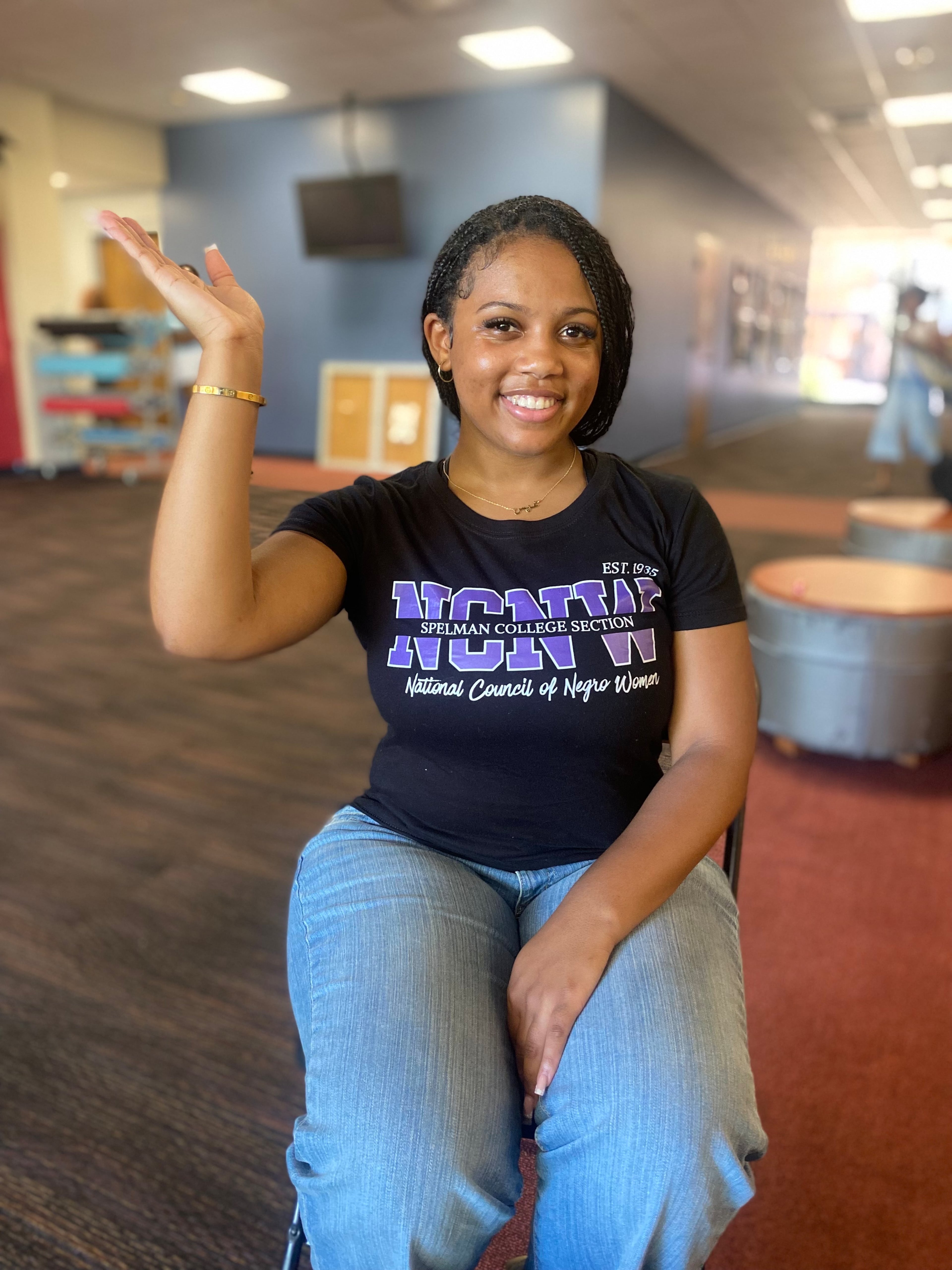 Spelman College senior Sierra Grace Harris said she registered to vote in Georgia because she thought she could have more of an impact here. She is from Maryland. (Brooke Leigh Howard/AJC)
