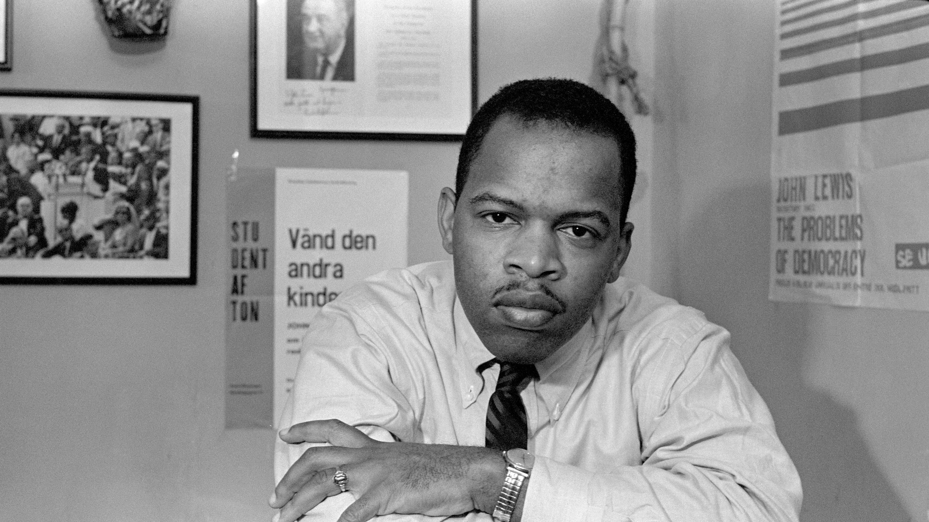 Throughout his life, John Lewis championed racial equality for African Americans and fought against systemic oppression through the Student Nonviolent Coordinating Committee. (Sam Falk/The New York Times 1967)