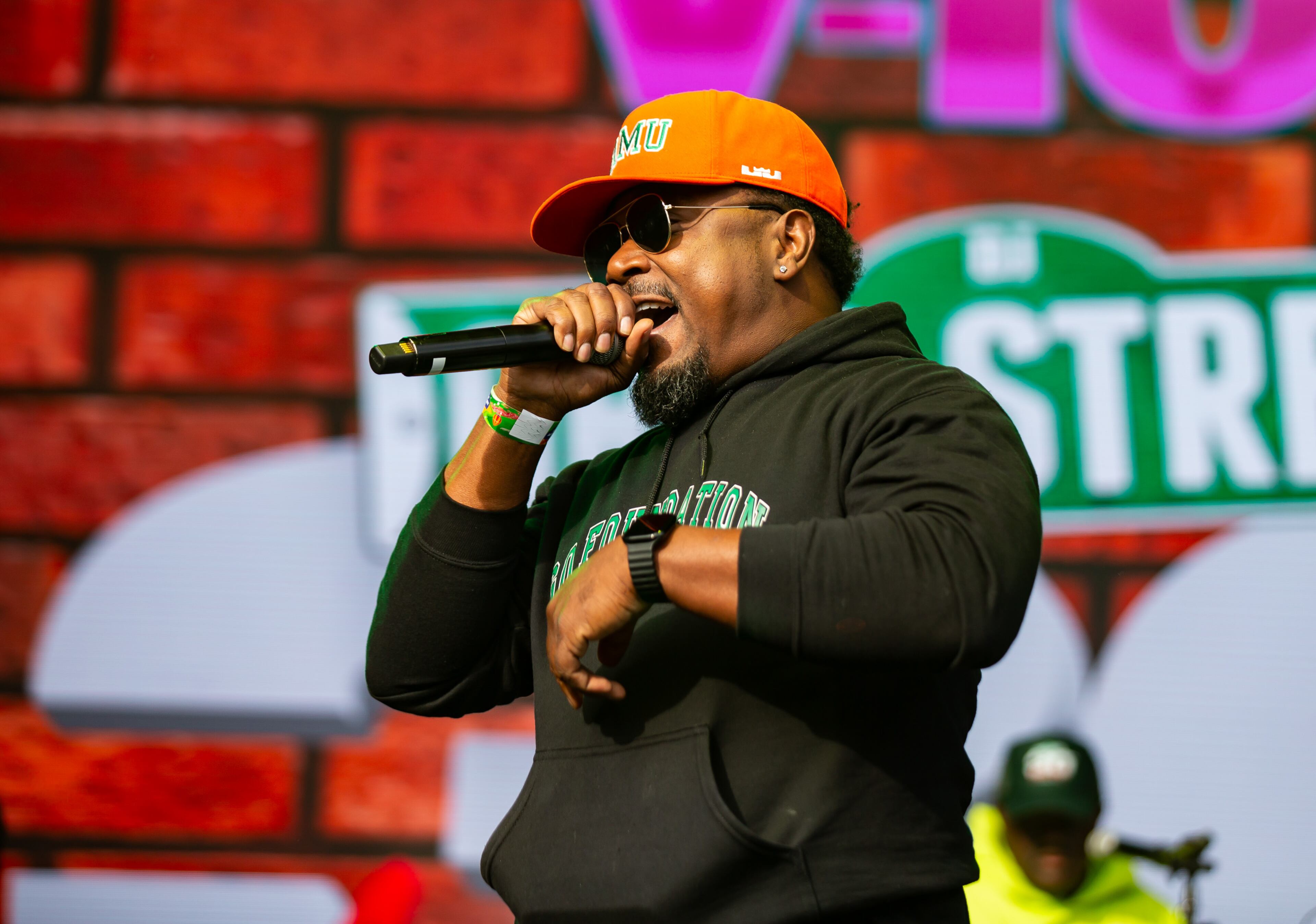 Project Pat (pictured) joins Greg Street on stage Saturday afternoon at One Musicfest on Saturday, Oct. 25, 2025, at Piedmont Park in Atlanta. (Ryan Fleisher for the AJC)