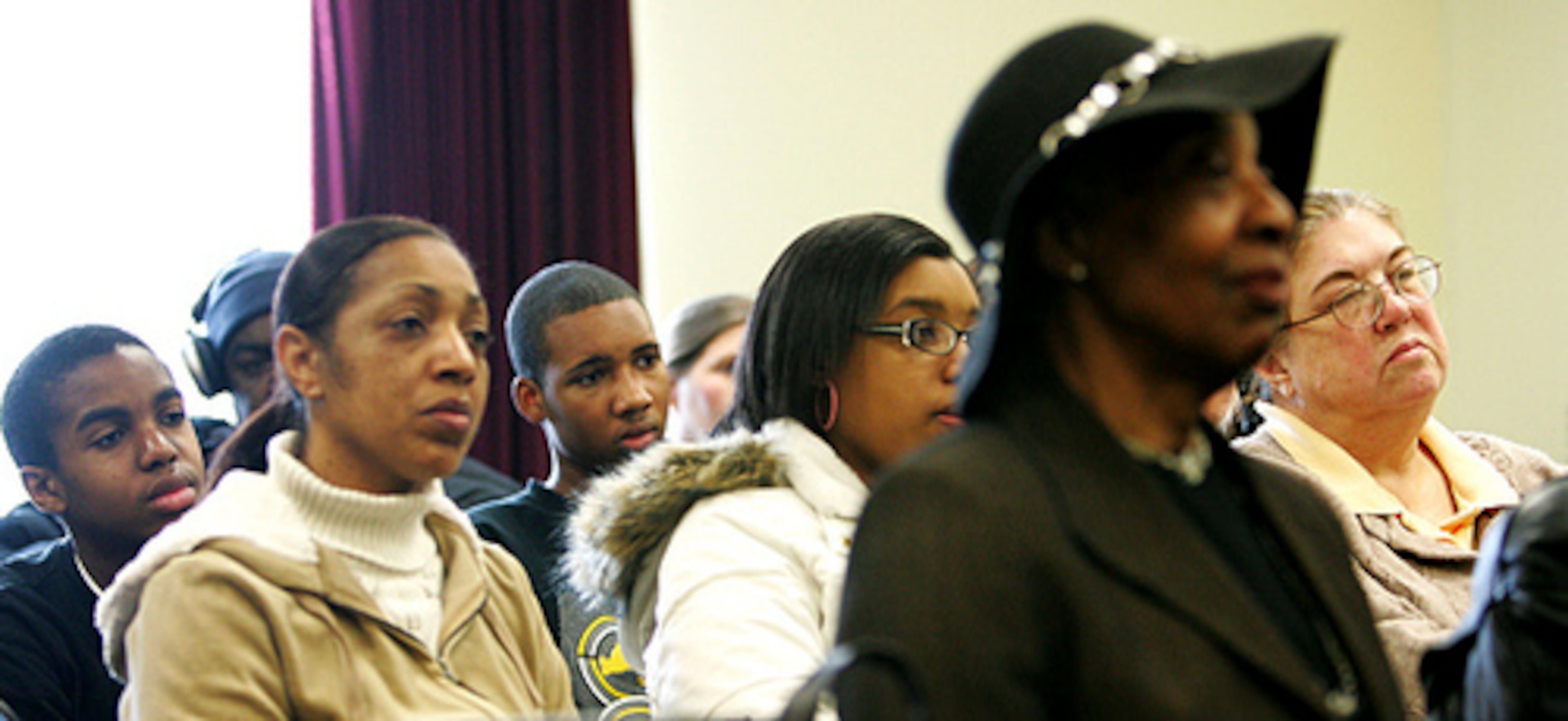 Attendees of all ages listen to the speakers talking about their experiences with segregation in the '50's, and the Civil Rights Movement in the '60s. (Bob Andres/AJC)