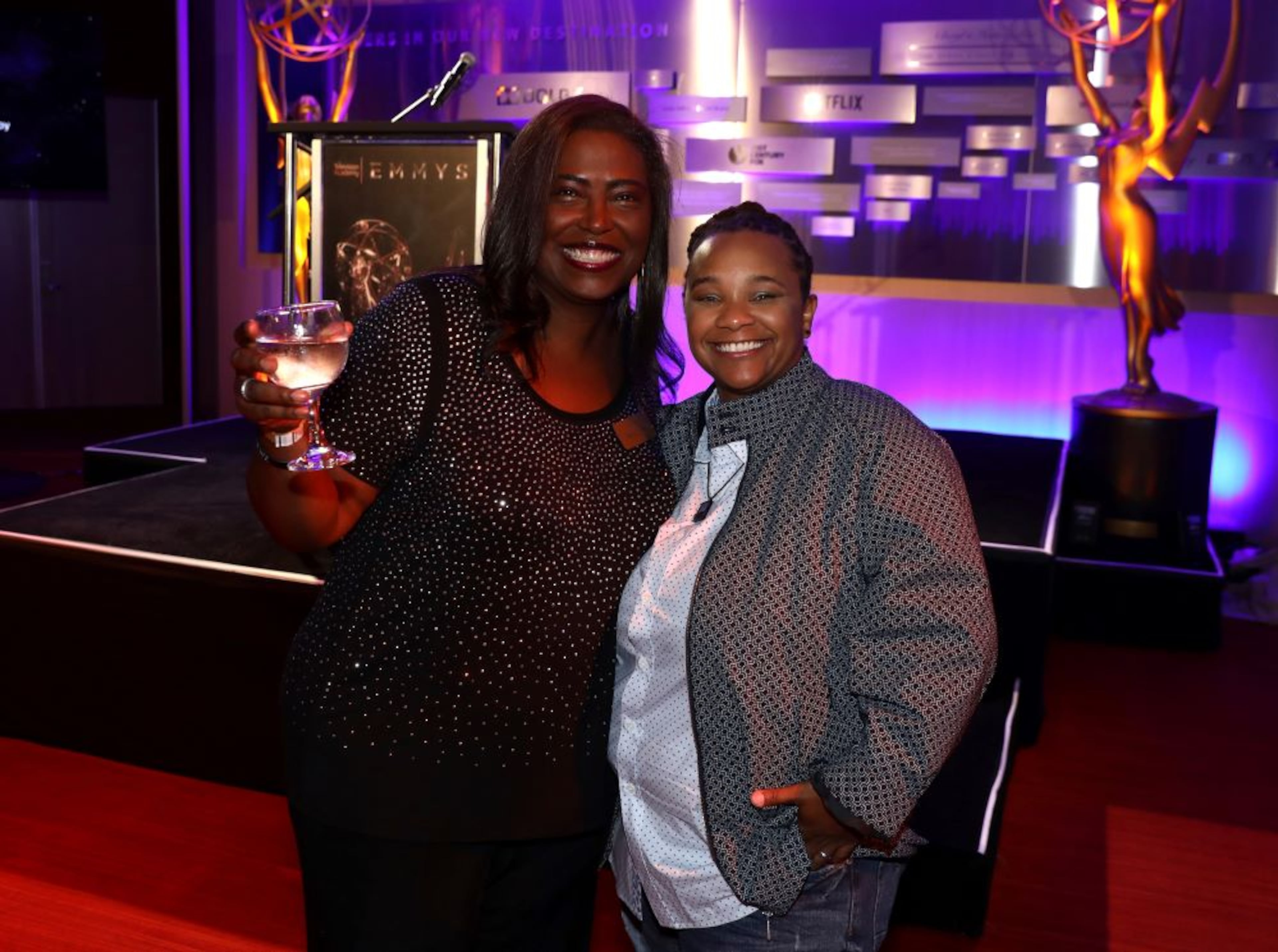 Regina Hicks (left) and director/screenwriter Tina Mabry attend the 2017 Writers Nominee Reception presented by the Television Academy at the Saban Media Center in the NoHo Arts District in Los Angeles. (Matt Sayles/Invision for Television Academy/AP Images 2017)