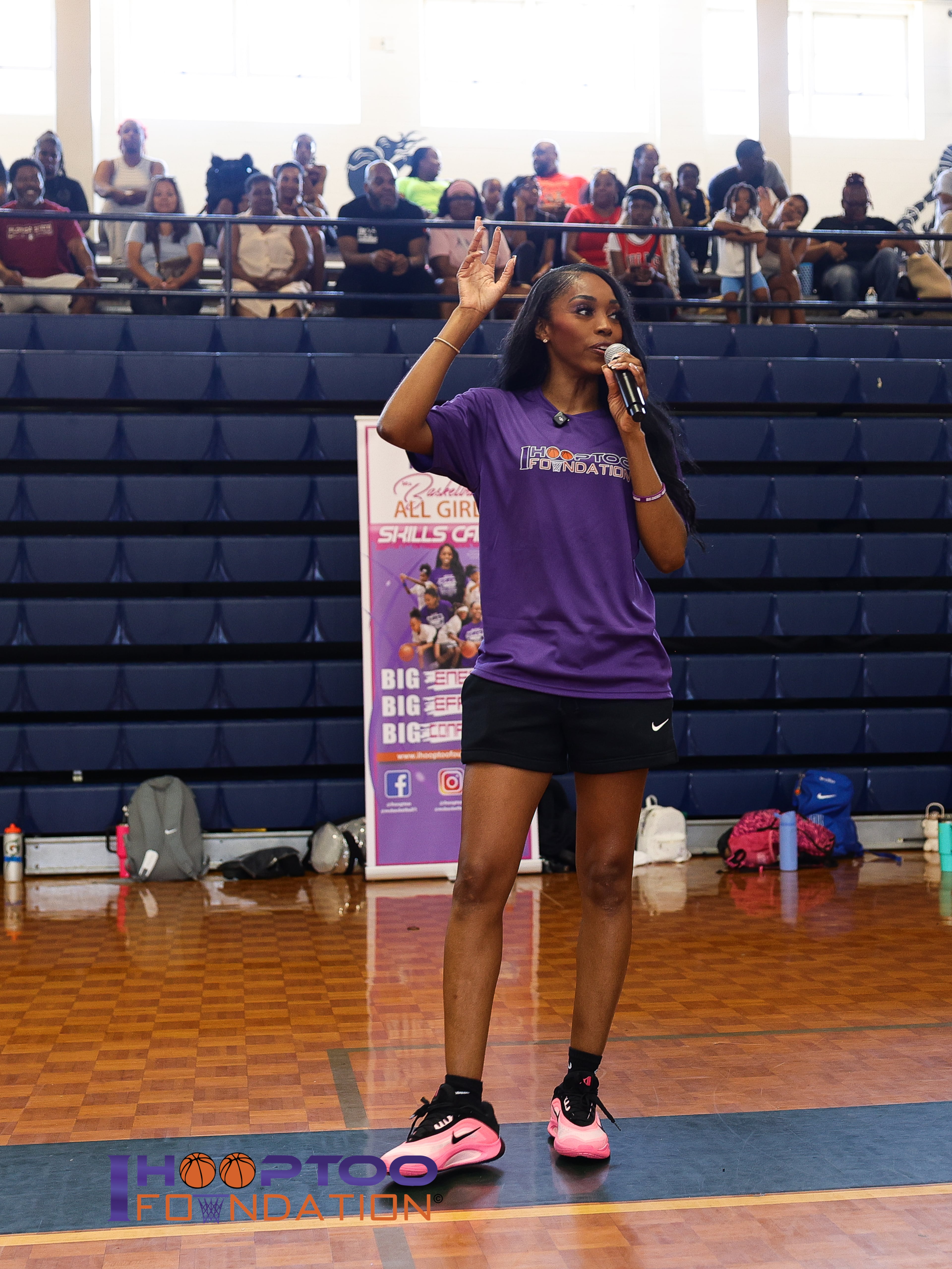 Athletes participate in the I Hoop Too Foundation All Girls-Skills Basketball Camp at Marietta Middle School in Marietta, Georgia, in July 2026. Camp led by Christina Granville. (Tiaras Monèt Photography/Courtesy)