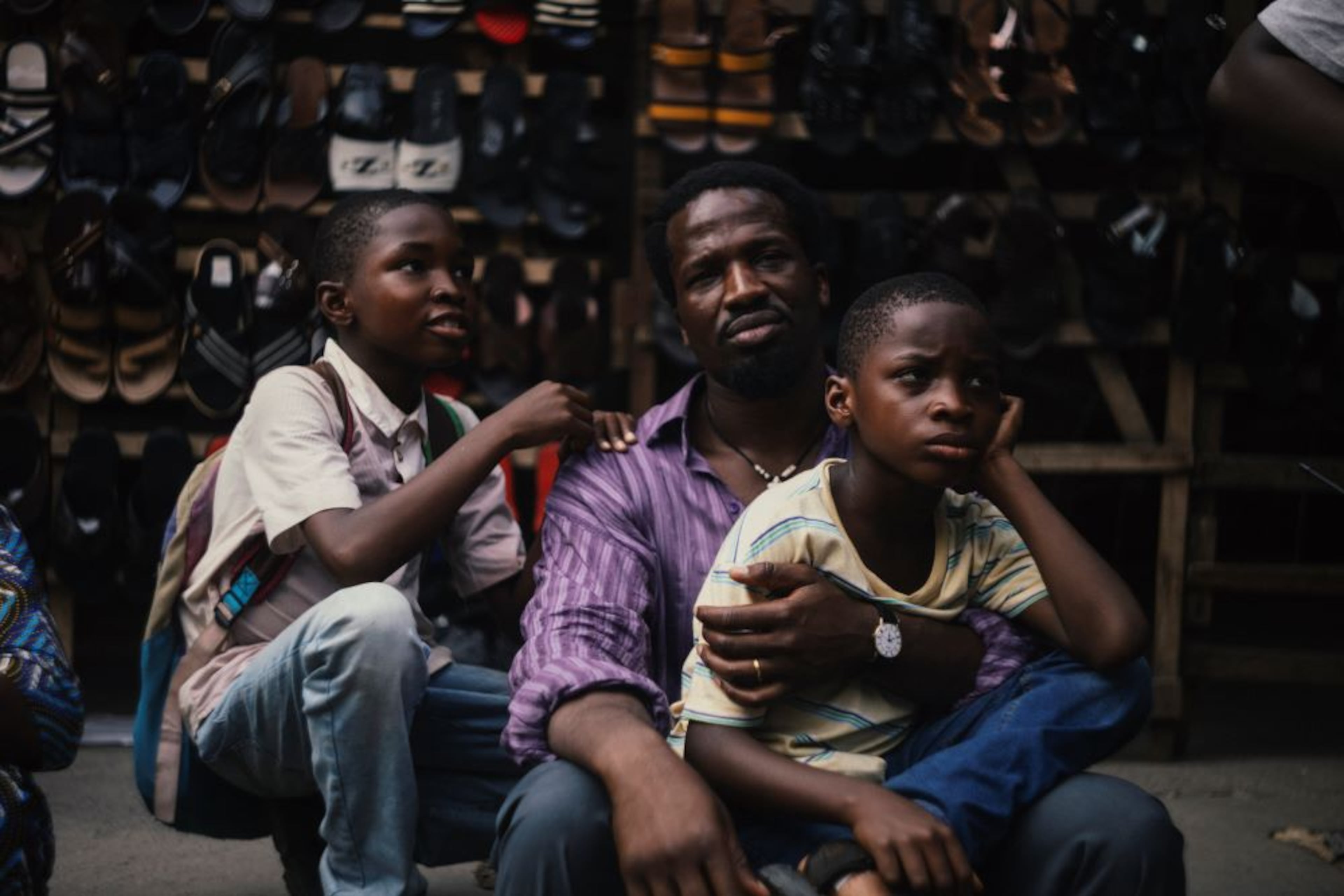 "My Father's Shadow" cast: Godwin Egbo (Akin), Sope Dirisu (Folarin) and Chibuike Egbo (Remi).