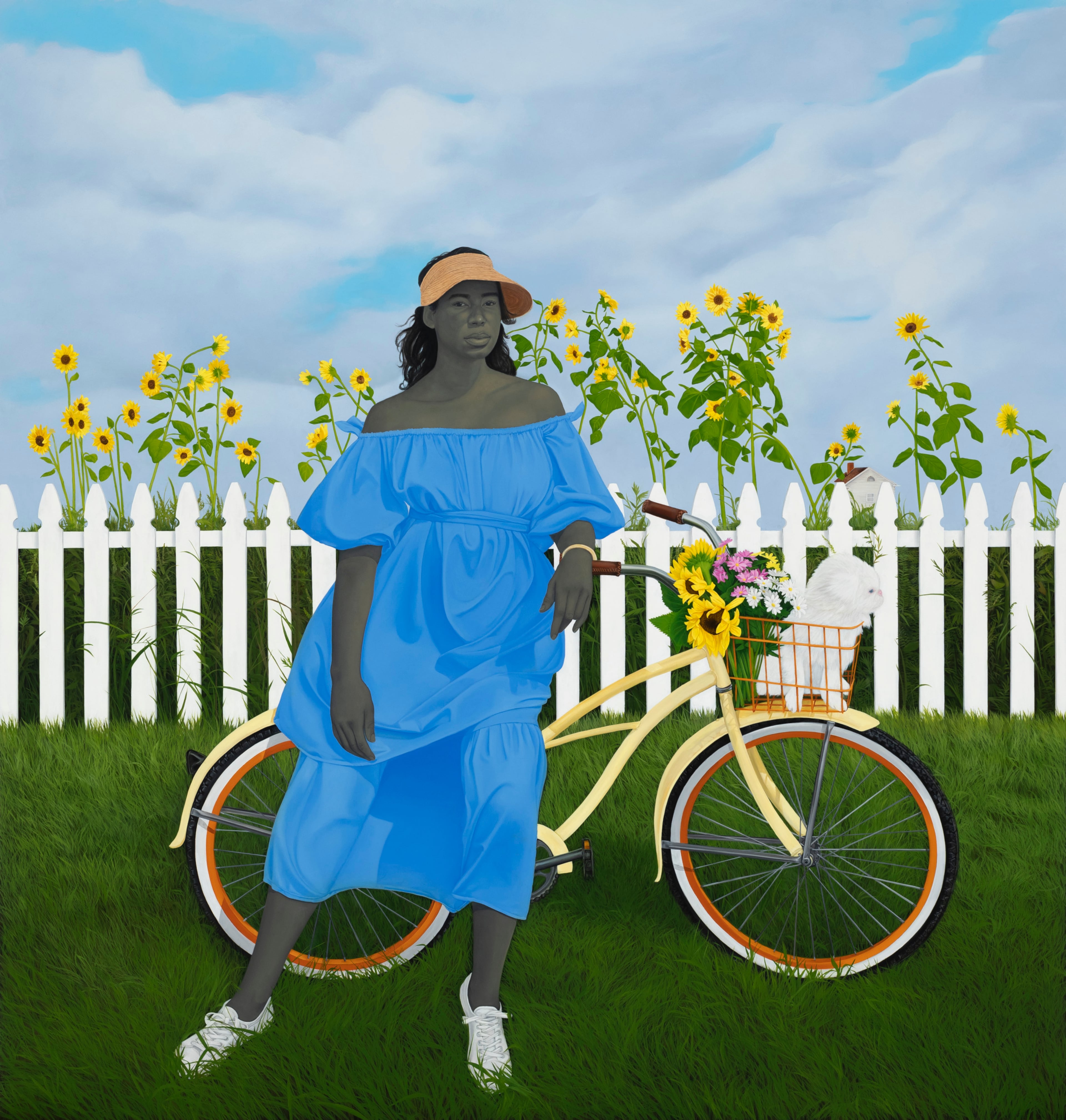 Amy Sherald (American, born Columbus, Georgia,
1973), "A Midsummer Afternoon Dream," 2021, oil on
canvas, private collection. © Amy Sherald. Photo by
Joseph Hyde, courtesy of the artist and Hauser &
Wirth.