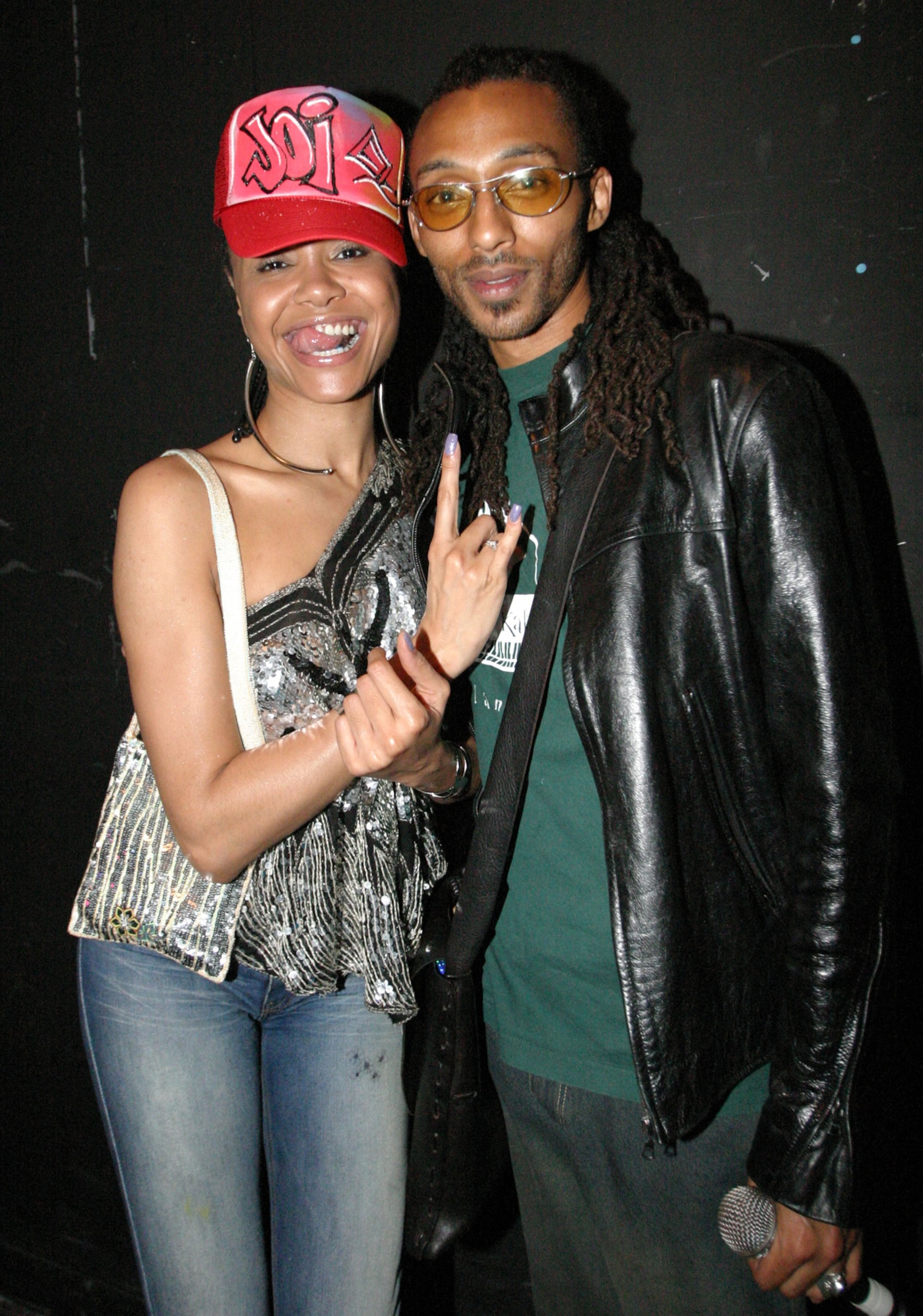 Joi visits backstage with FunkJazz Kafe producer Jason Orr. He was such an individual dude,” Orr said of D'Angelo. “I told him ‘Black music and the world need you, brother.”(Robb D. Cohen)
