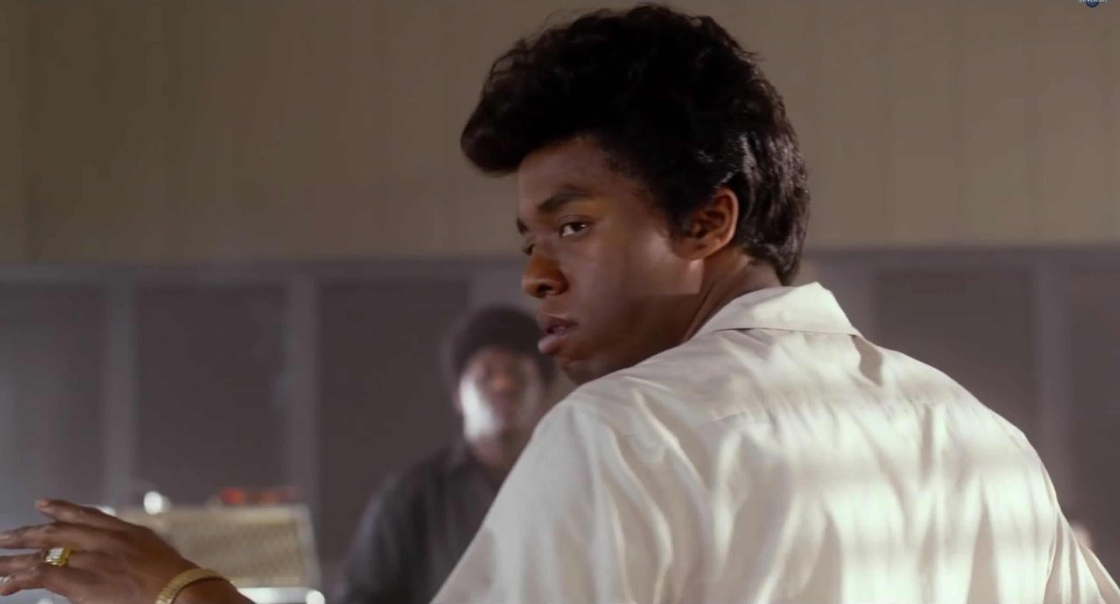 Chadwick Boseman stars as James Brown in the 2014 movie “Get on Up.” (Courtesy of Universal Pictures)