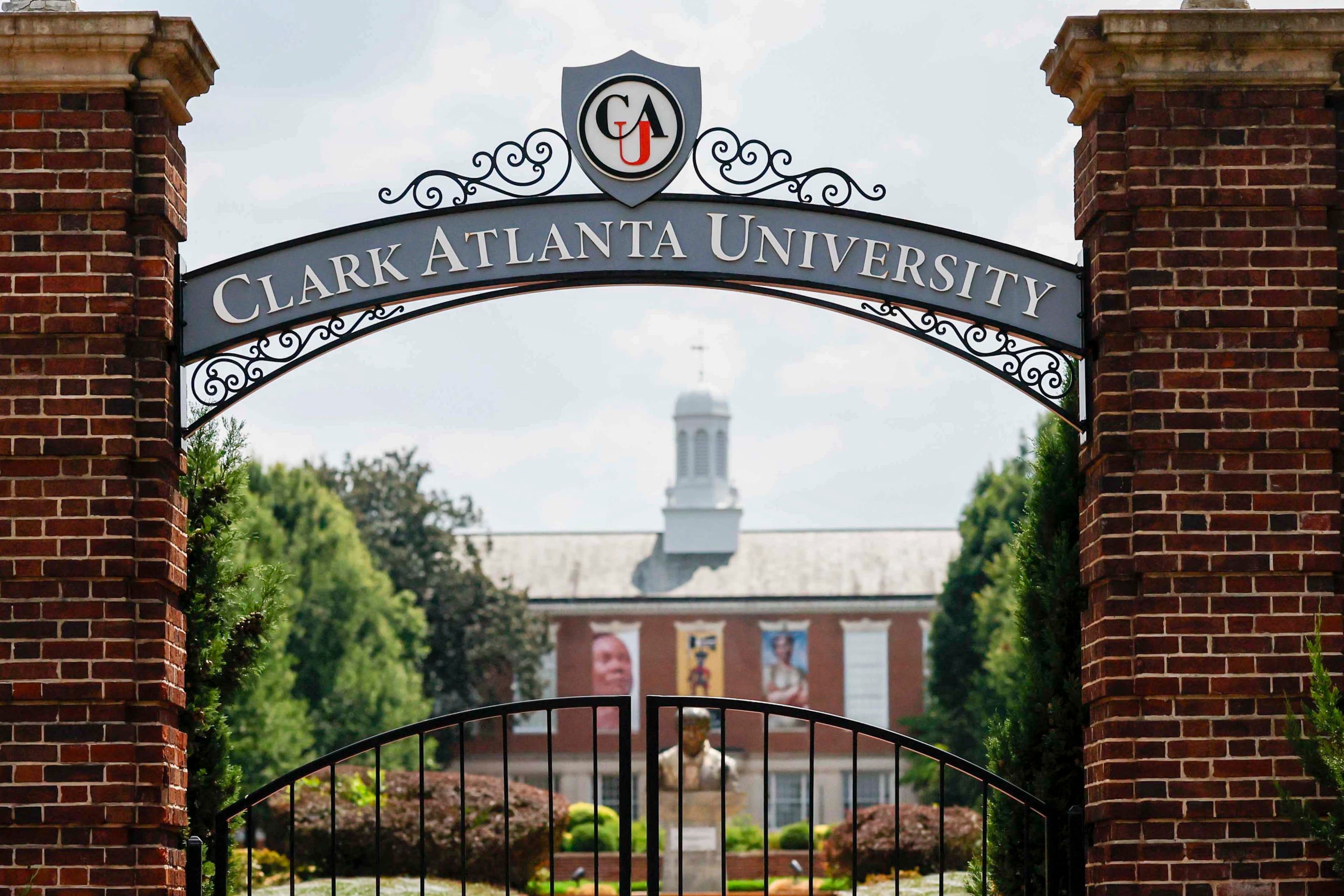 A Clark Atlanta University sign is visible at the gate on Atlanta Student Movement Blvd. on the main campus on Wednesday, Sep. 2, 2026.
(Miguel Martinez/AJC)