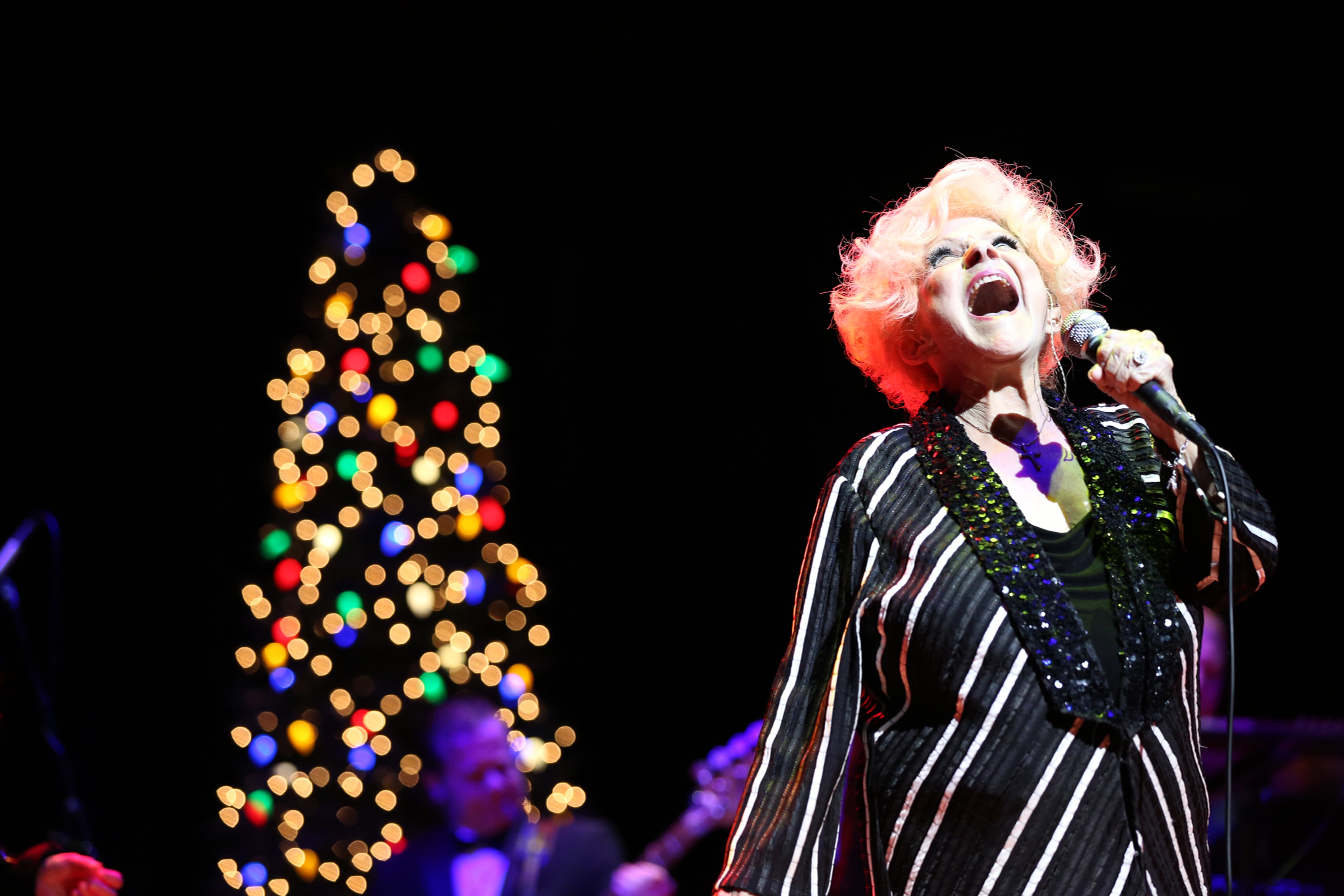 Artist Brenda Lee performs at the "Rockin' Around the Christmas Tree" concert at the Country Music Hall of Fame and Museum on Wednesday, Dec. 9, 2015 in Nashville, Tenn. (Laura Roberts/Invision/AP)