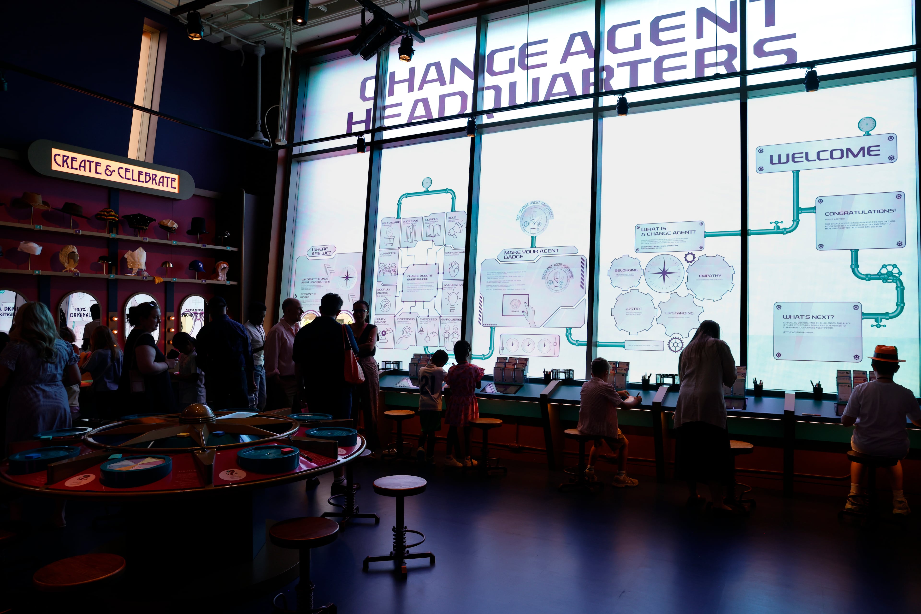 Visitors explore the National Center for Civil and Human Rights’ newest attraction, Change Agent Adventure: Children’s Gallery. (Akili-Casundria Ramsess/EyeAkili Media)