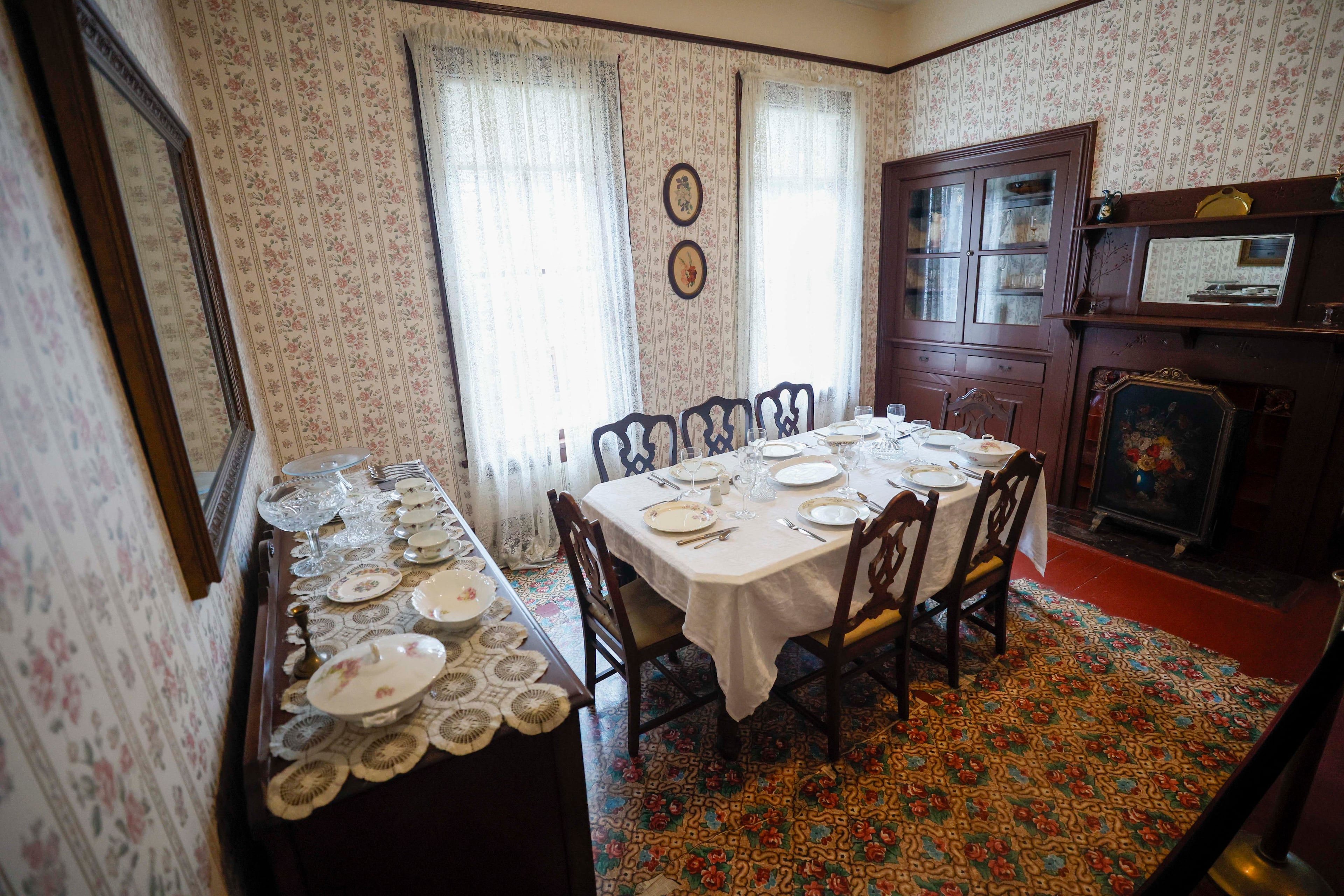 The dining room of the restored Martin Luther King Jr. childhood home on Thursday, July 2, 2026. (Miguel Martinez/AJC)