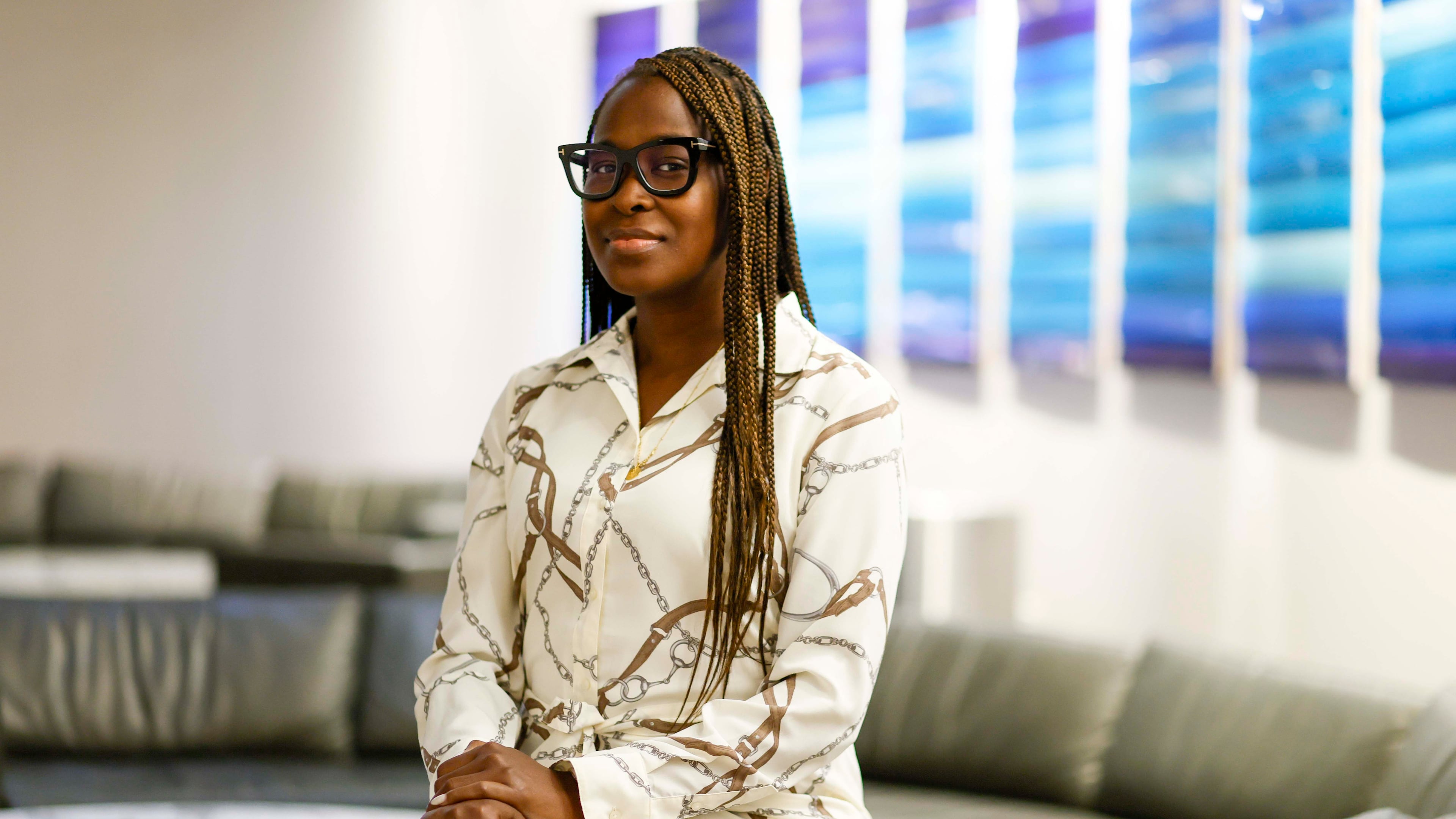 NABJ president Errin Haines stands for a photograph at the Marriott Marquis in downtown Atlanta on Tuesday, Aug. 11, 2026, before the NABJ’s 2026 Convention & Career Fair, the largest gathering for journalists of color in the country. (Miguel Martinez/AJC)