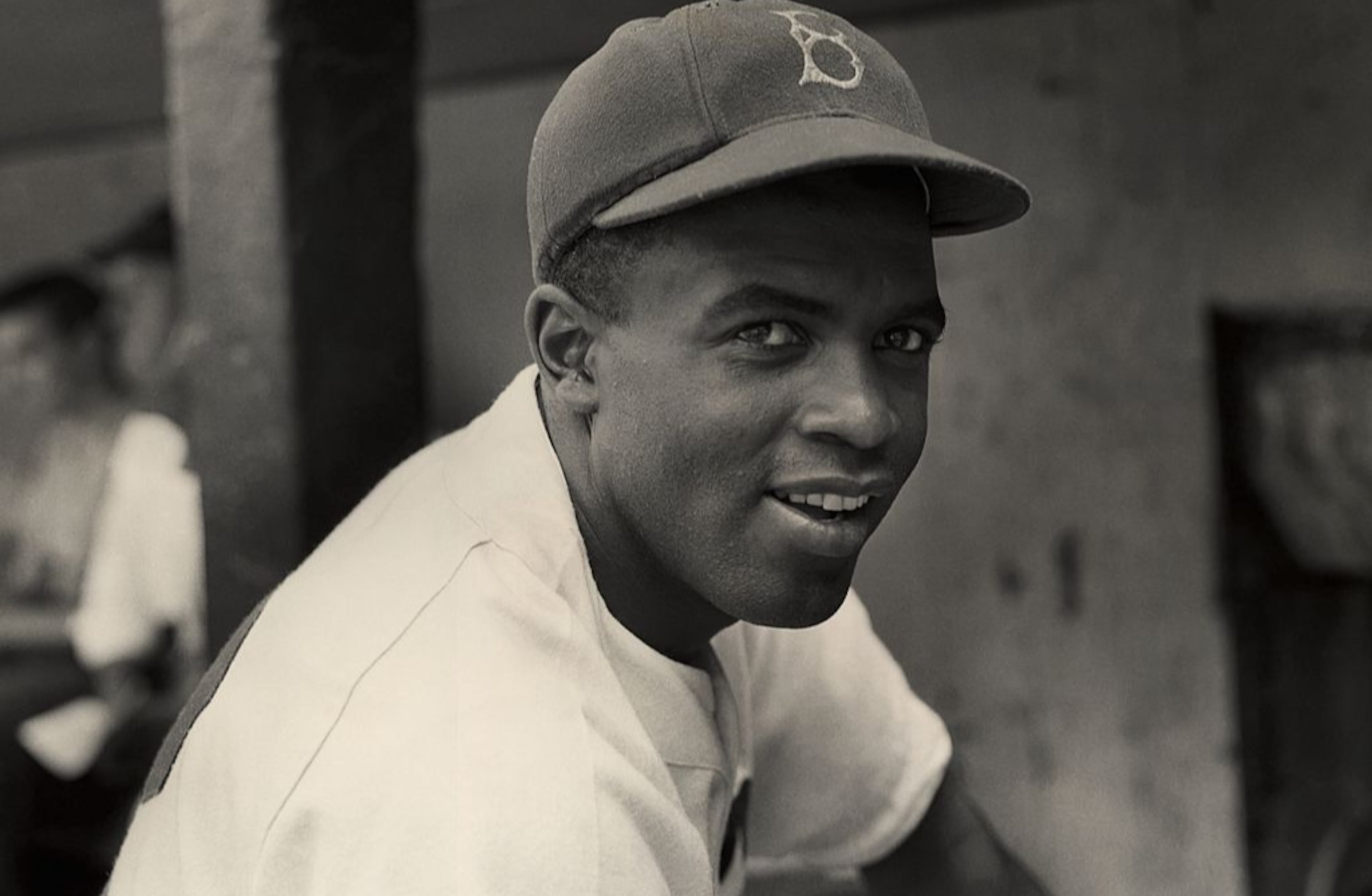 Jackie Robinson broke the color barrier in baseball on April 15, 1947. (Courtesy of Hulton Archive)