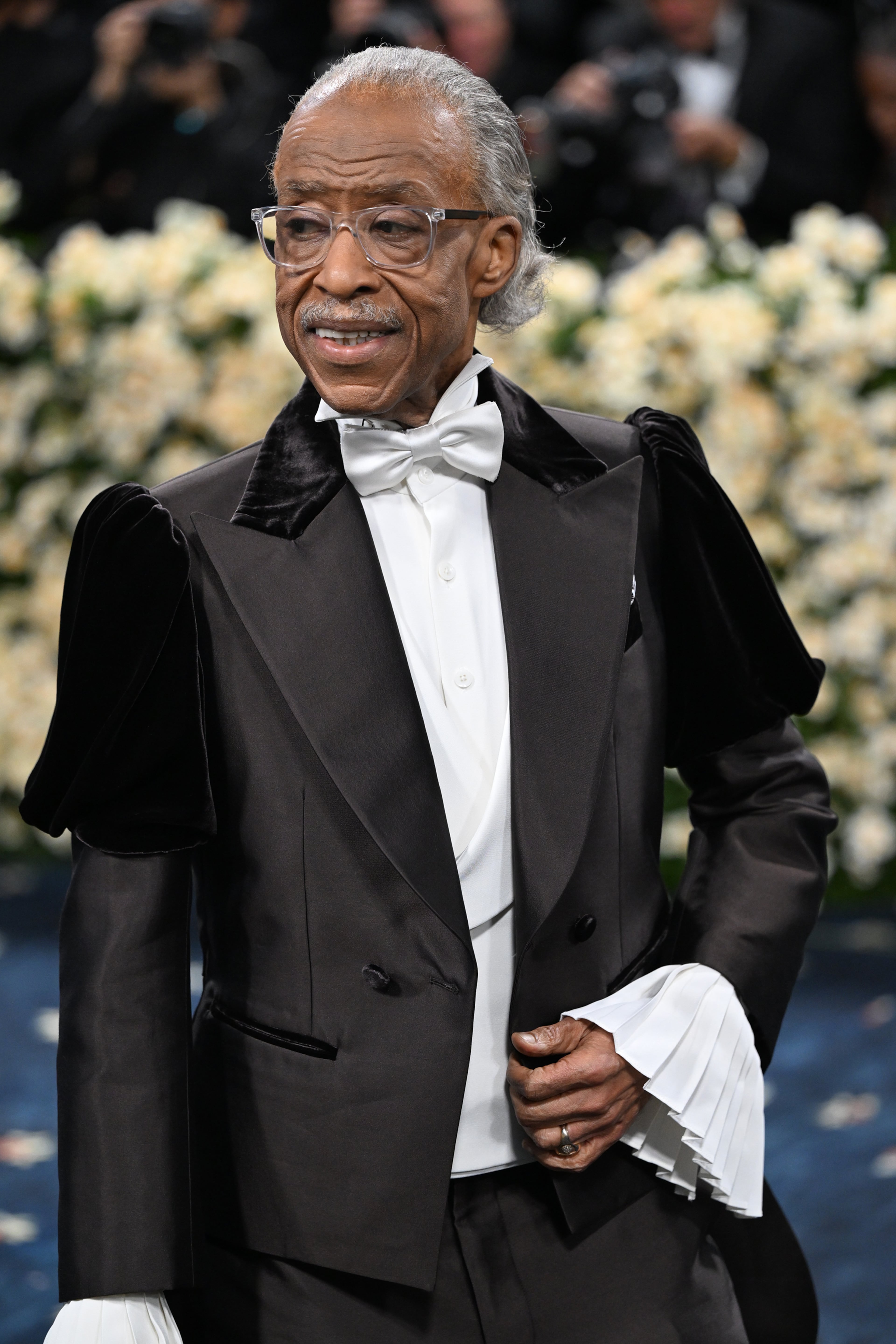 Al Sharpton at the Metropolitan Museum of Art's Costume Institute benefit gala in New York, May 5, 2025. (Nina Westervelt/The New York Times)