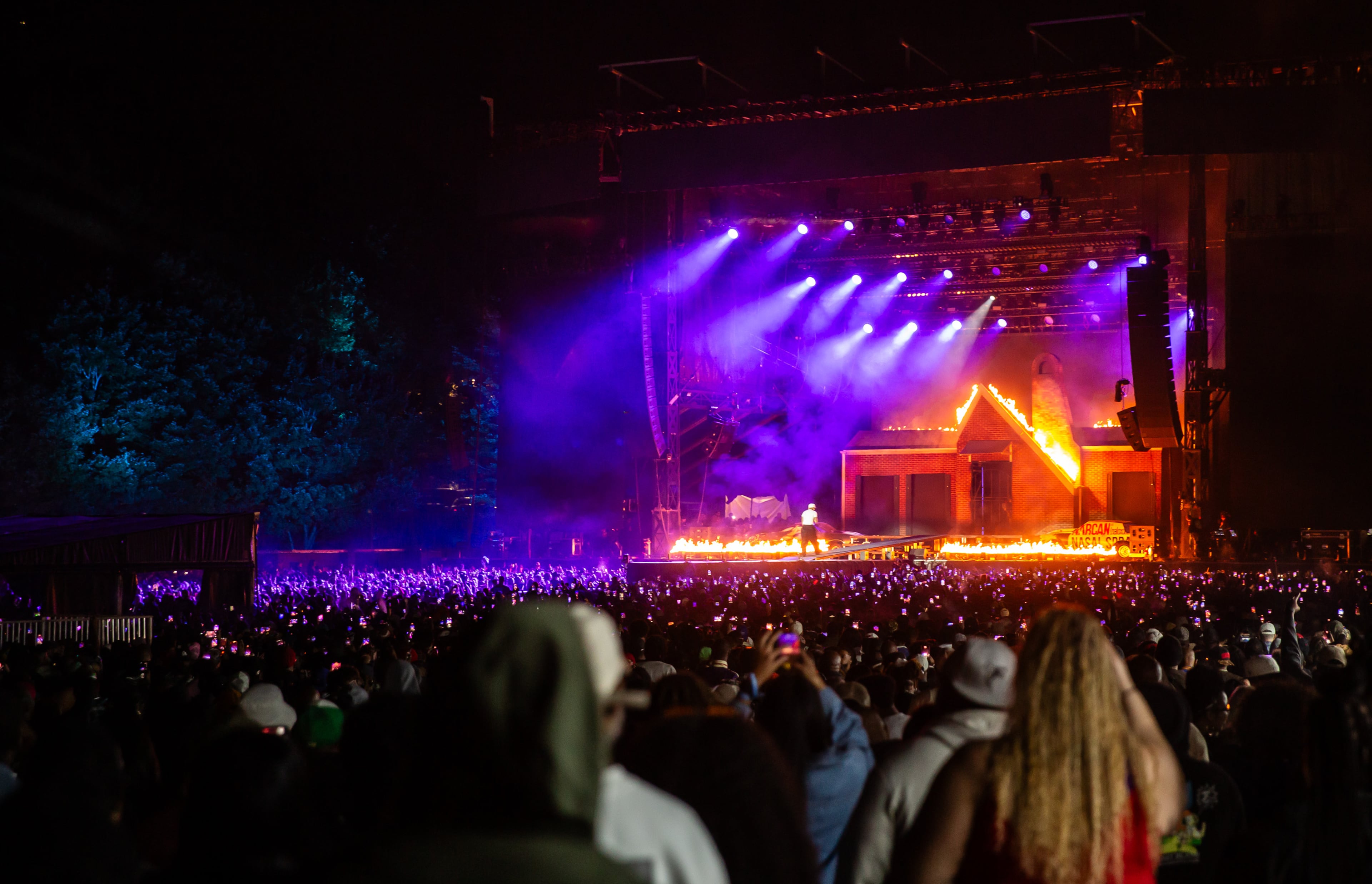 Fans pack Piedmont Park as Future closes out Night 1 of One Musicfest with tons of pyro and trap music on Saturday, Oct. 25, 2025, at Piedmont Park in Atlanta. (Ryan Fleisher for the AJC)
