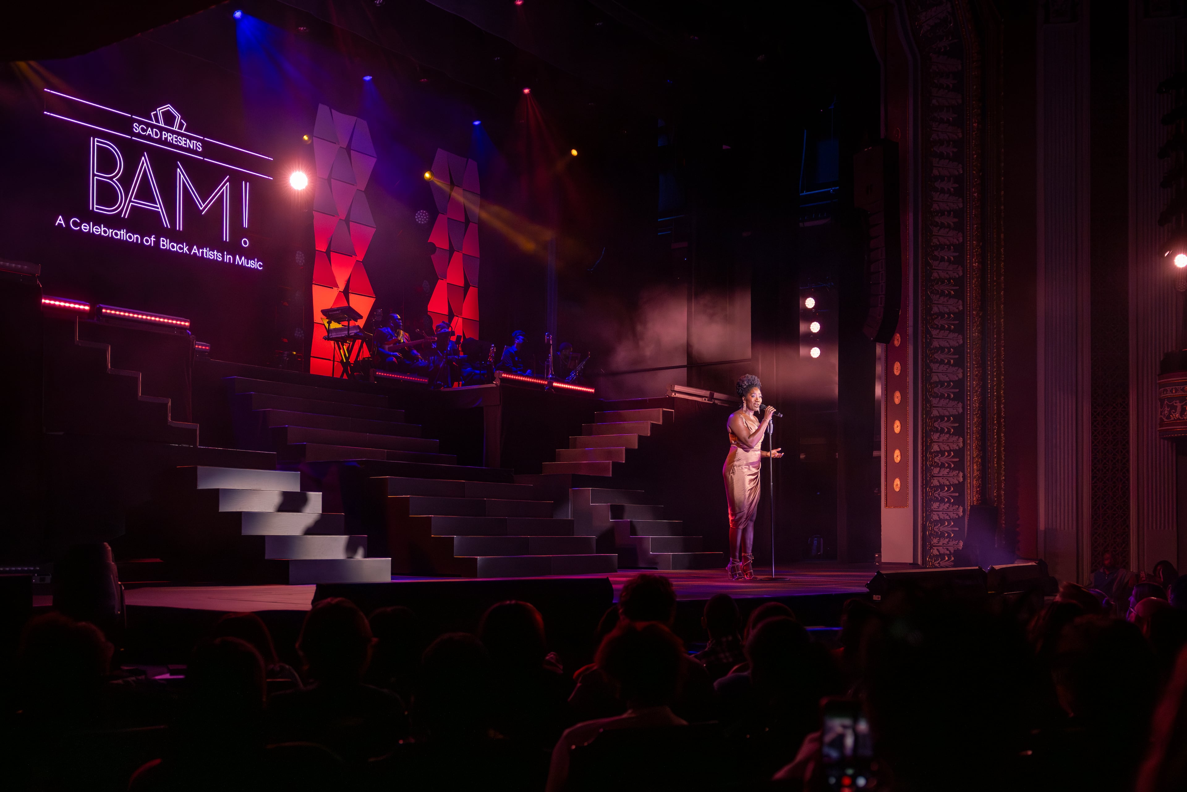 Amber Iman performs in "BAM! A Celebration of Black Artists in Music," which also stars Broadway actor Avery Wilson. (Courtesy of SCAD)