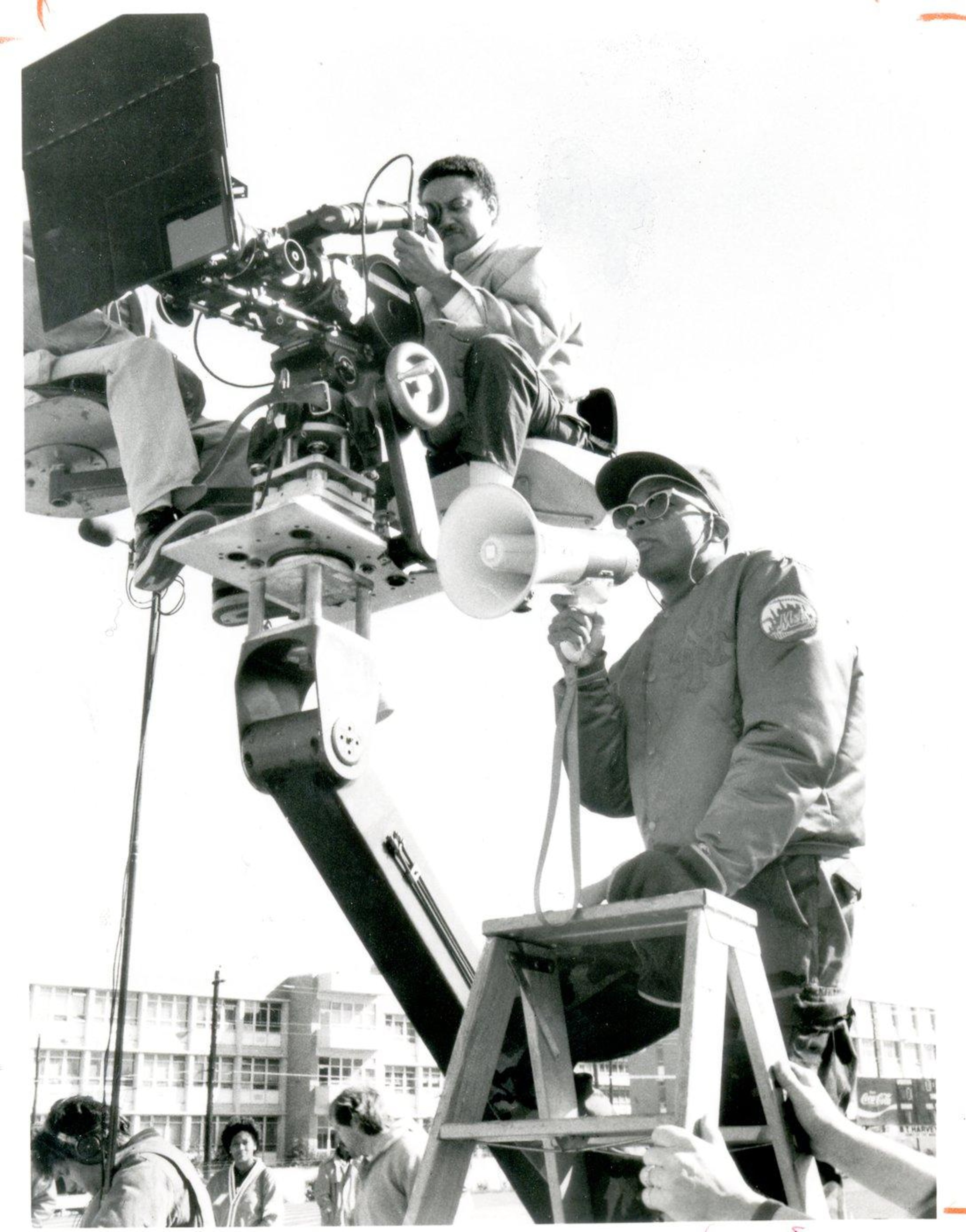 Spike Lee directs a scene from “School Daze,” which was filmed in Atlanta and based on his time at Morehouse College. (Courtesy of Columbia Pictures)