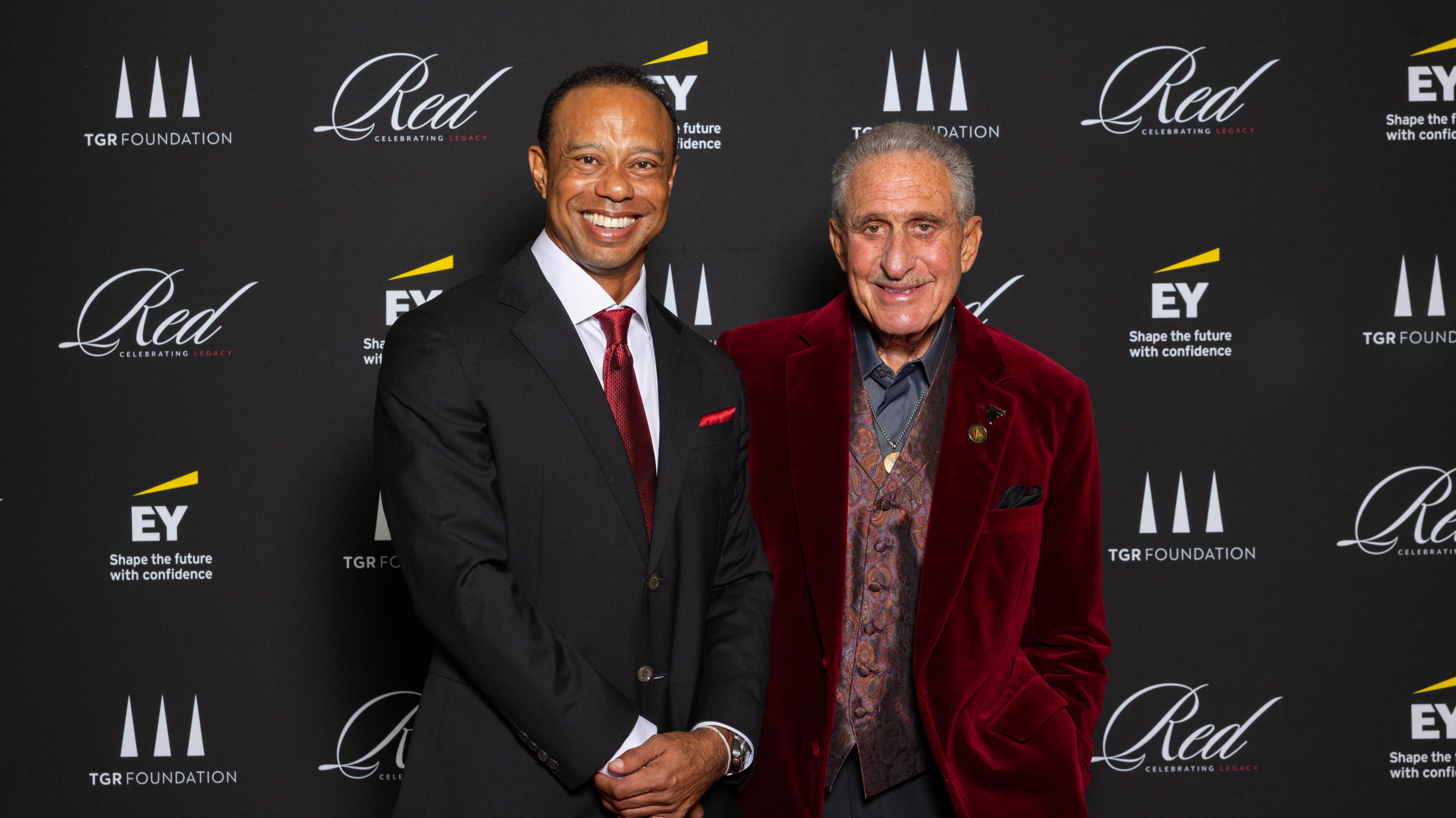 Tiger Woods and Arthur Blank