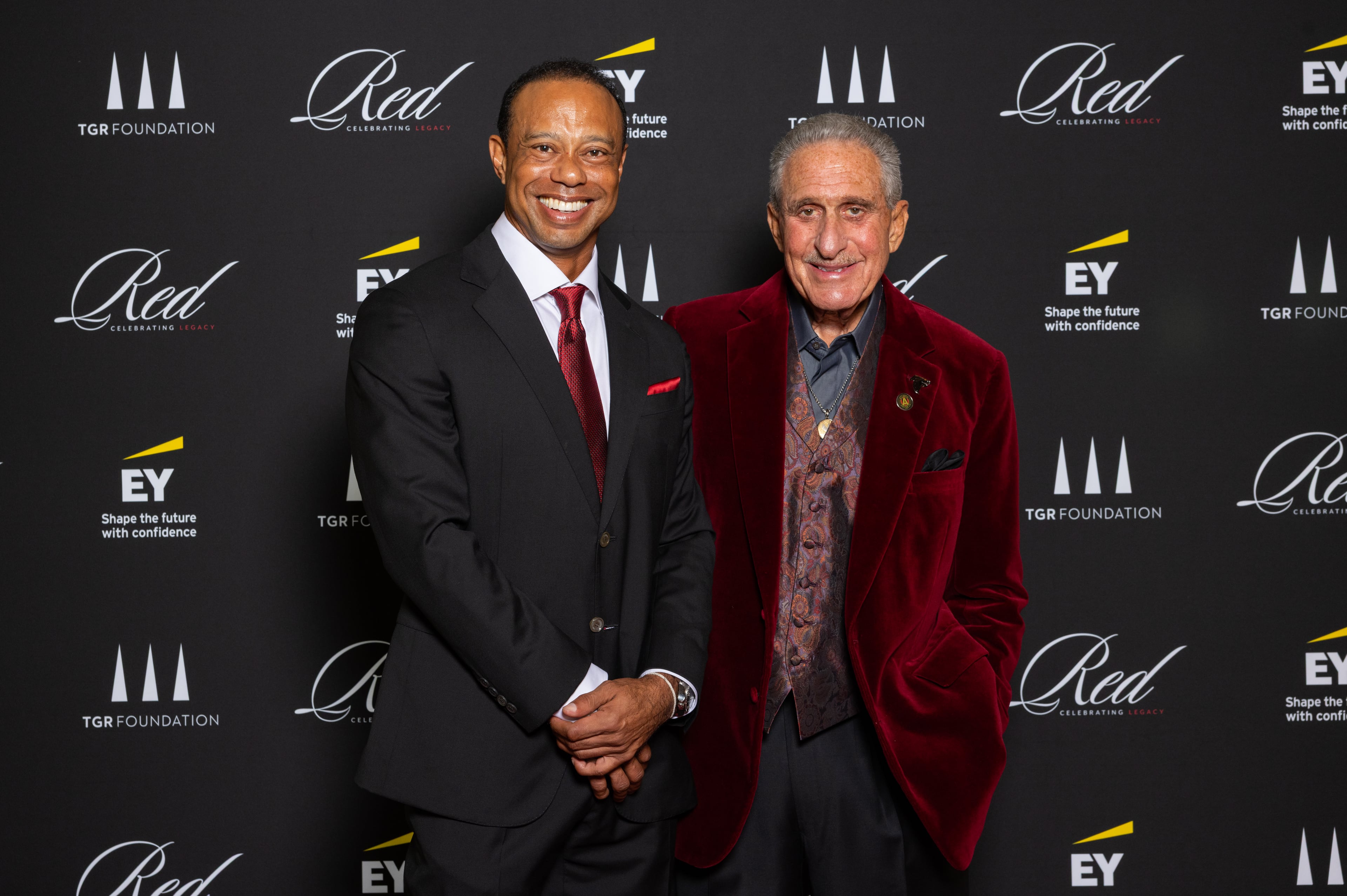 Tiger Woods and Arthur Blank
