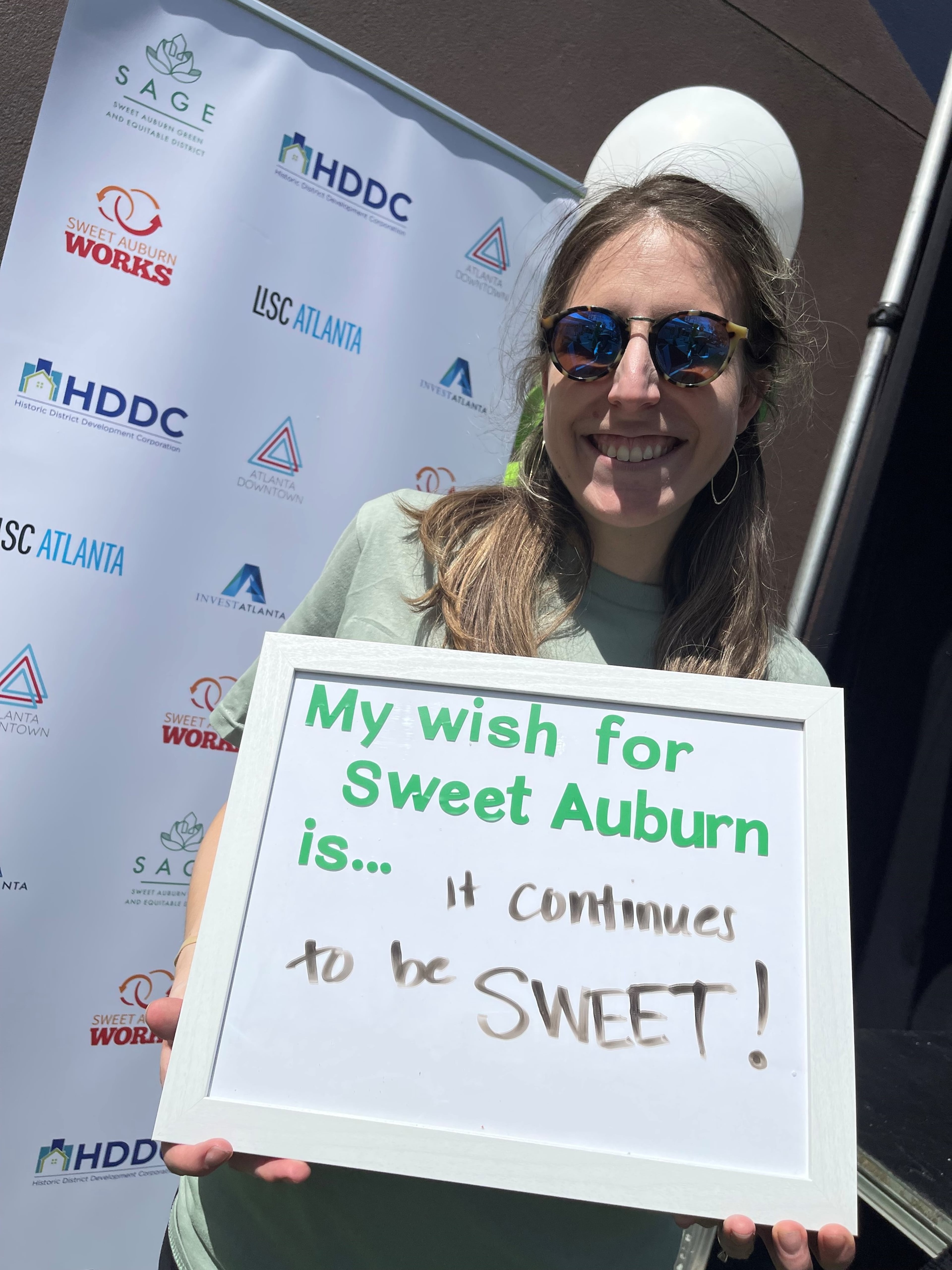 2022 Sage Fest attendee sharing her wish for Sweet Auburn / HDDC